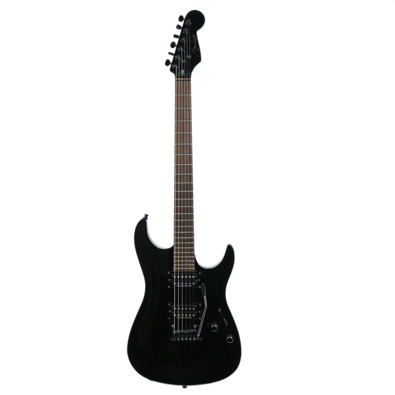 Late 90's Fender Showmaster Set Neck HH Stratocaster Black Finish