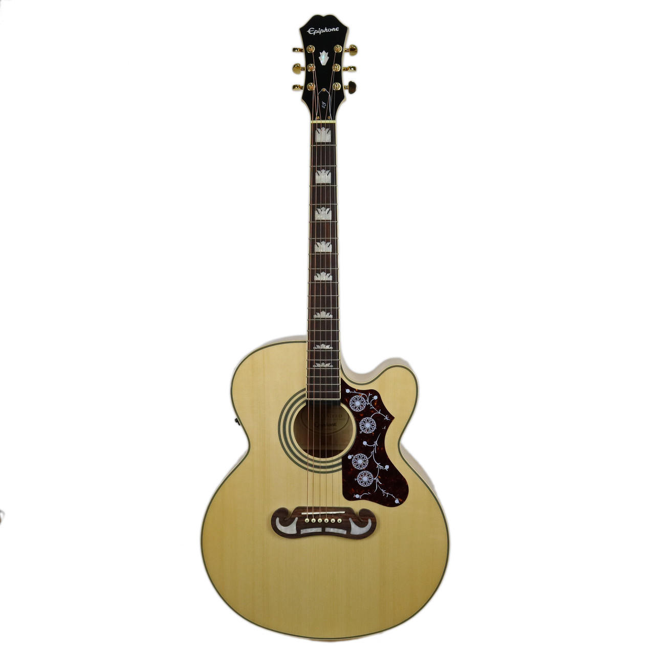 2014 Epiphone EJ-200ce Jumbo Acoustic Electric Guitar Natural
