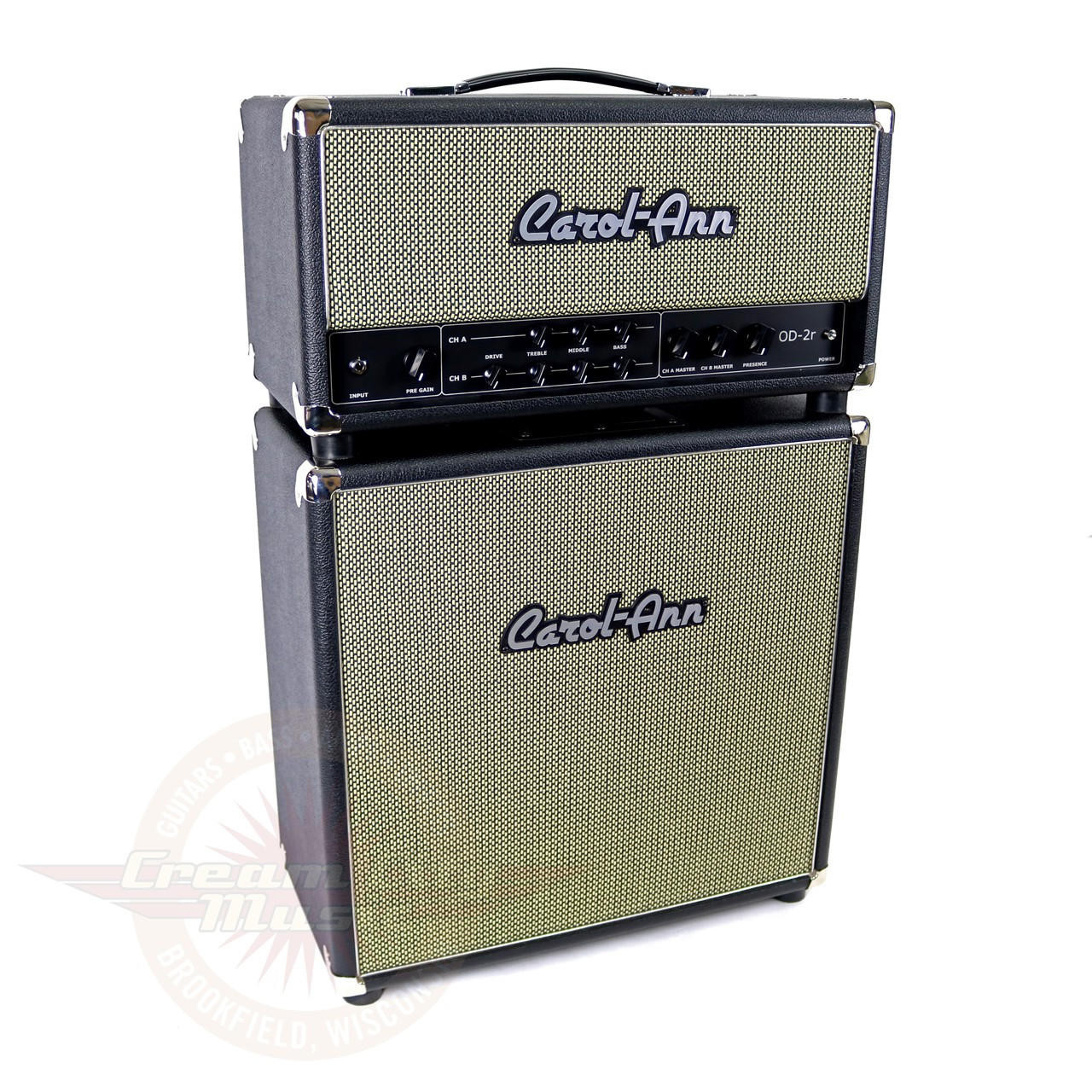 2016 Carol-Ann OD-2R 30W Boutique Amp Head & 1x12 Cabinet | Cream