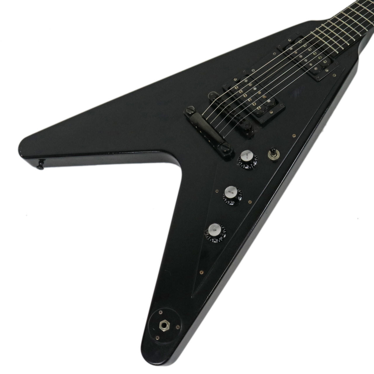 2001 Gibson Gothic Flying V Electric Guitar Black Finish | Cream