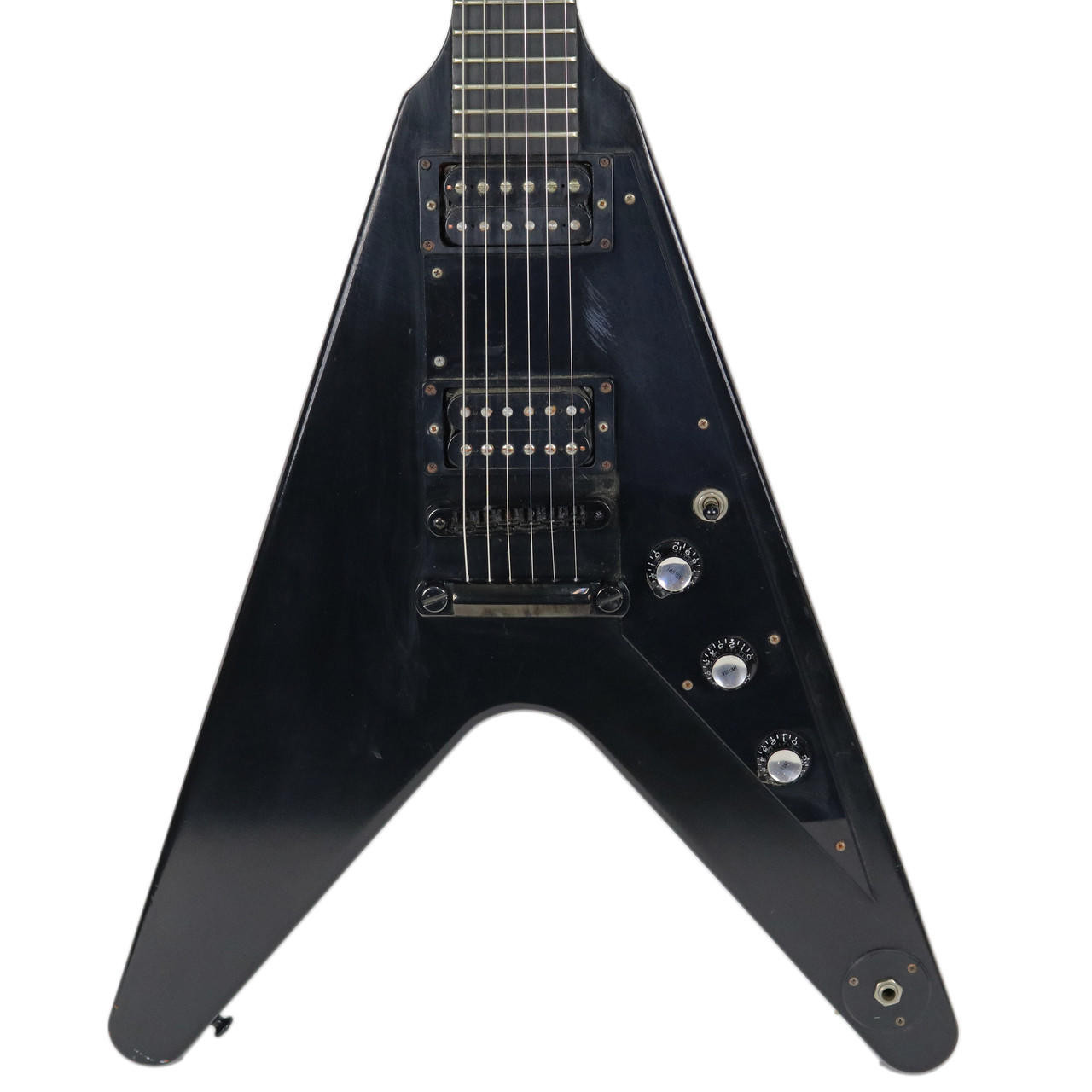 2001 Gibson Gothic Flying V Electric Guitar Black Finish | Cream