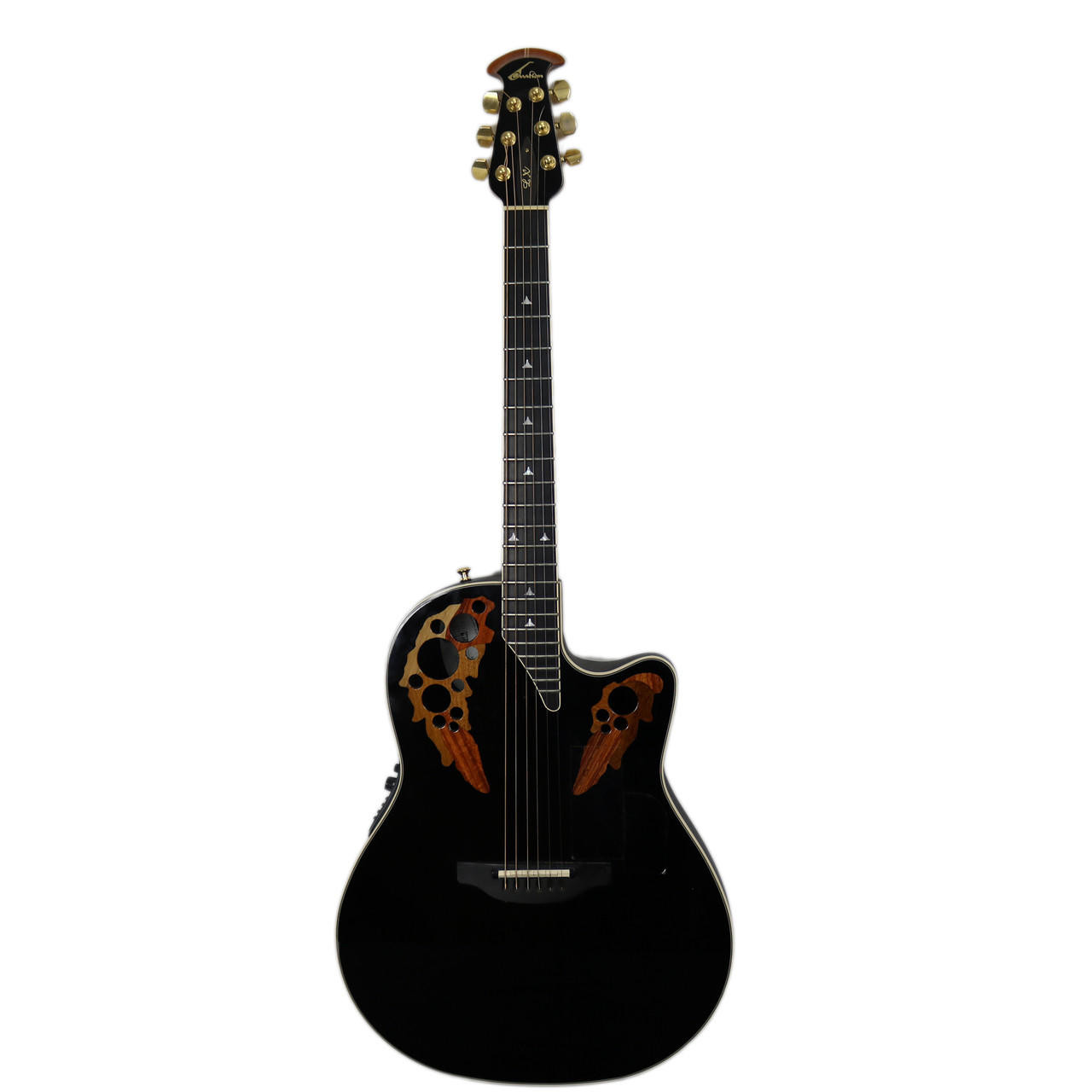 2009 Ovation Elite 1778LX Acoustic Electric Guitar Black Finish