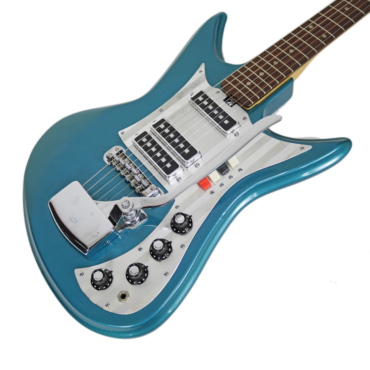Vintage 1960's Teisco Del Rey ET-312 Electric Guitar Teal Blue