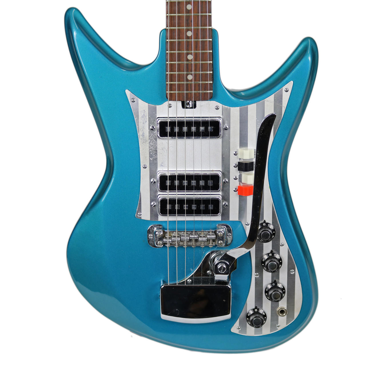 Vintage 1960's Teisco Del Rey ET-312 Electric Guitar Teal Blue