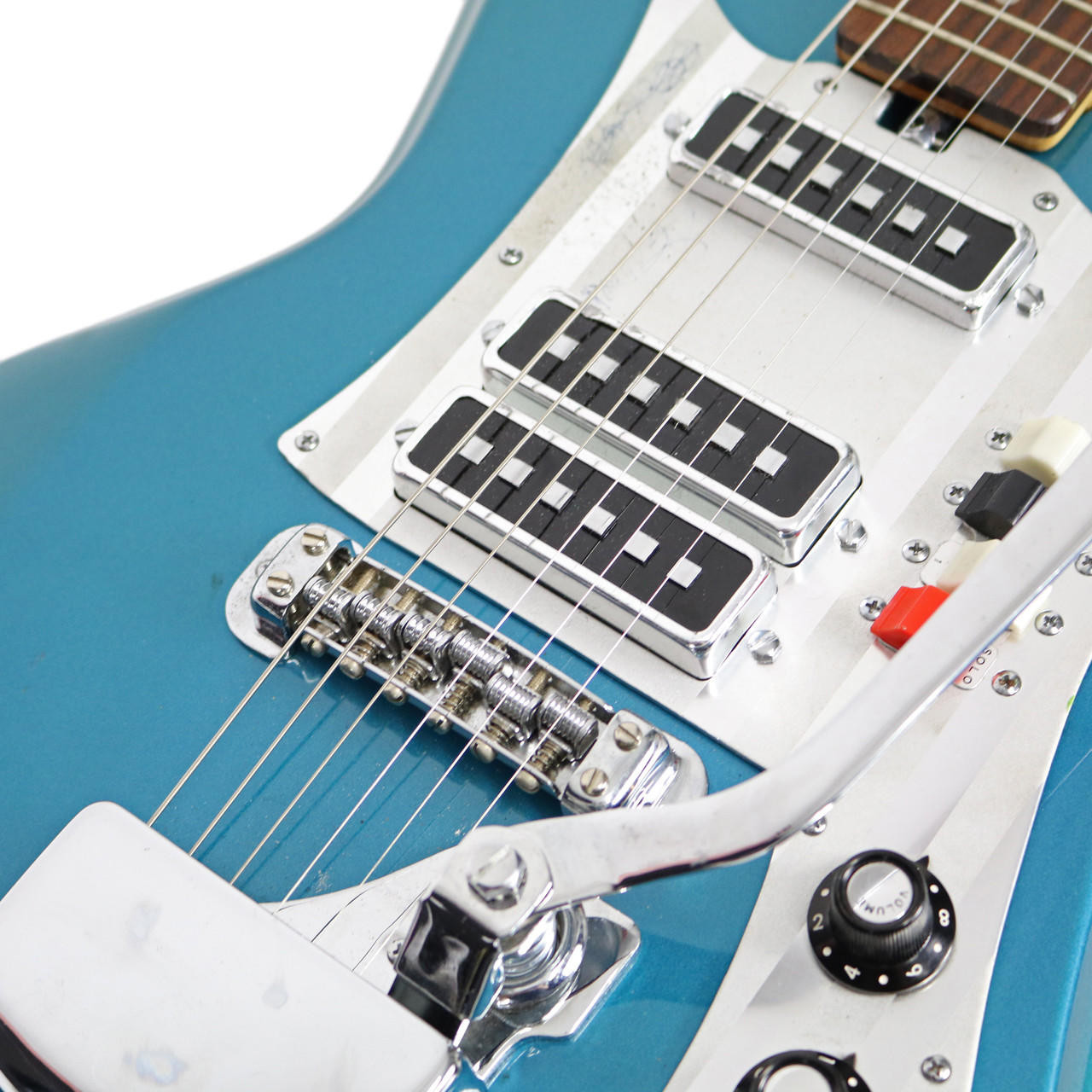 Vintage 1960's Teisco Del Rey ET-312 Electric Guitar Teal Blue