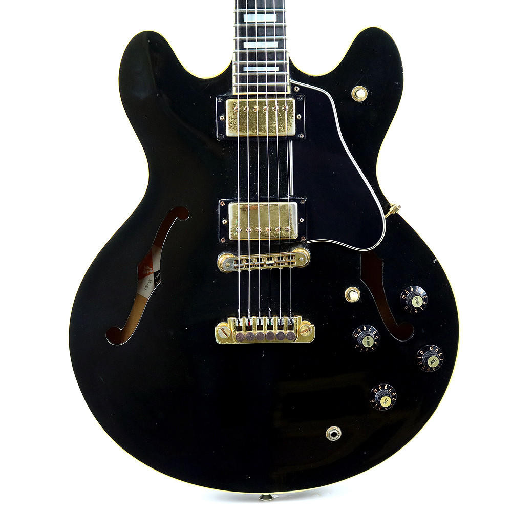 Vintage 1979 Gibson ES-347 Electric Guitar Ebony Finish | Cream