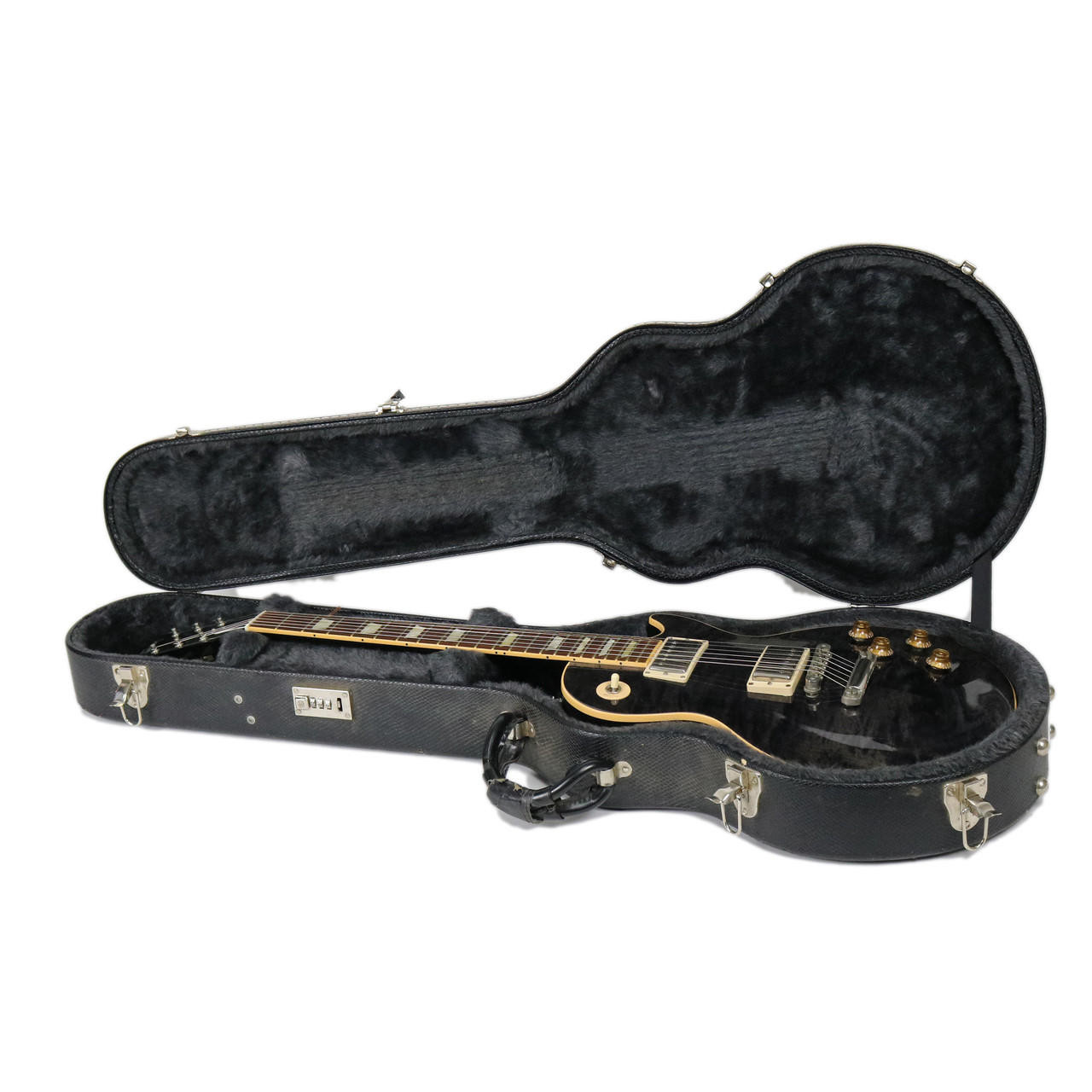 2006 Gibson Les Paul Standard Electric Guitar Charcoal Flame