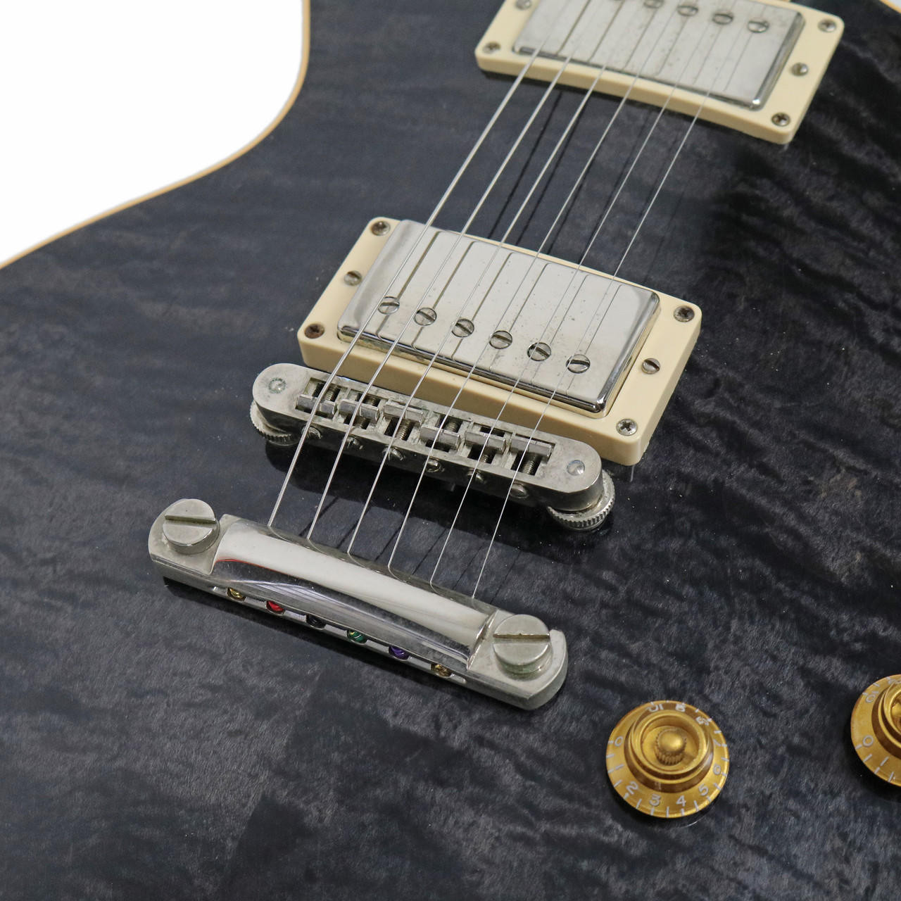 2006 Gibson Les Paul Standard Electric Guitar Charcoal Flame