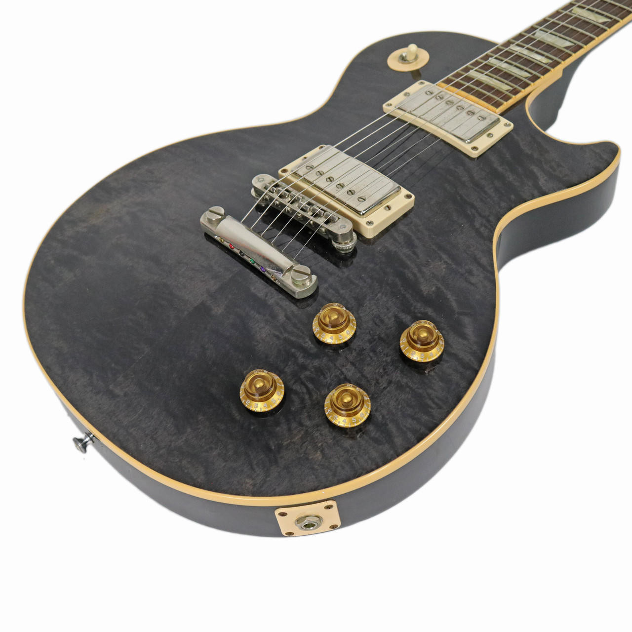 2006 Gibson Les Paul Standard Electric Guitar Charcoal Flame
