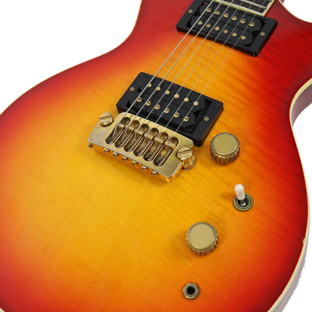 Vintage 1980 Aria Pro II PE-500 Cherry Sunburst Finish | Cream
