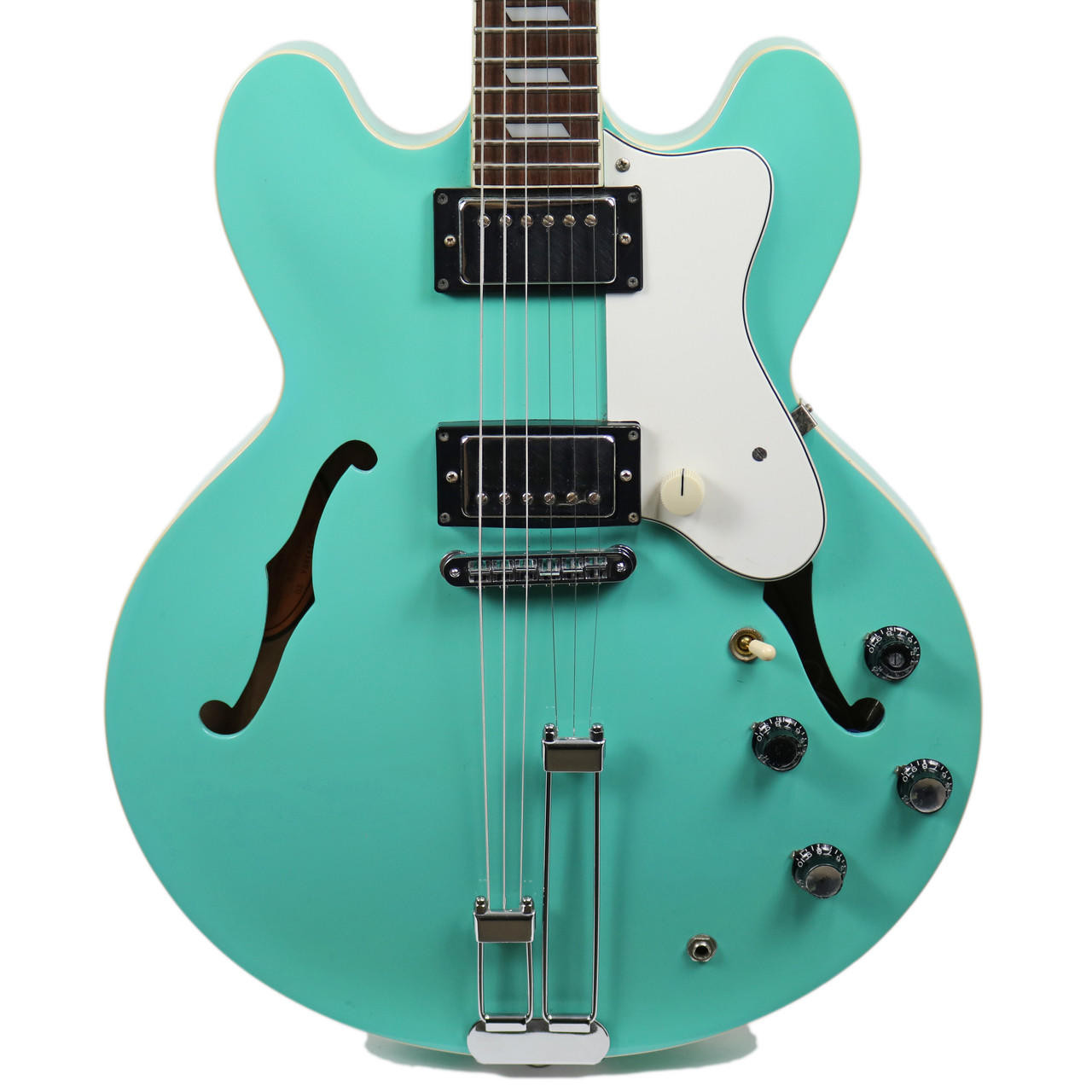 ギター epiphone riviera YEC 1996 Epiphone Riviera TQ in Rare Turquoise Finish | Cream City Music