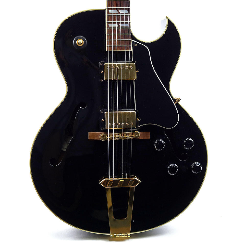 Vintage 1988 Gibson ES-175D Electric Guitar Ebony Finish | Cream