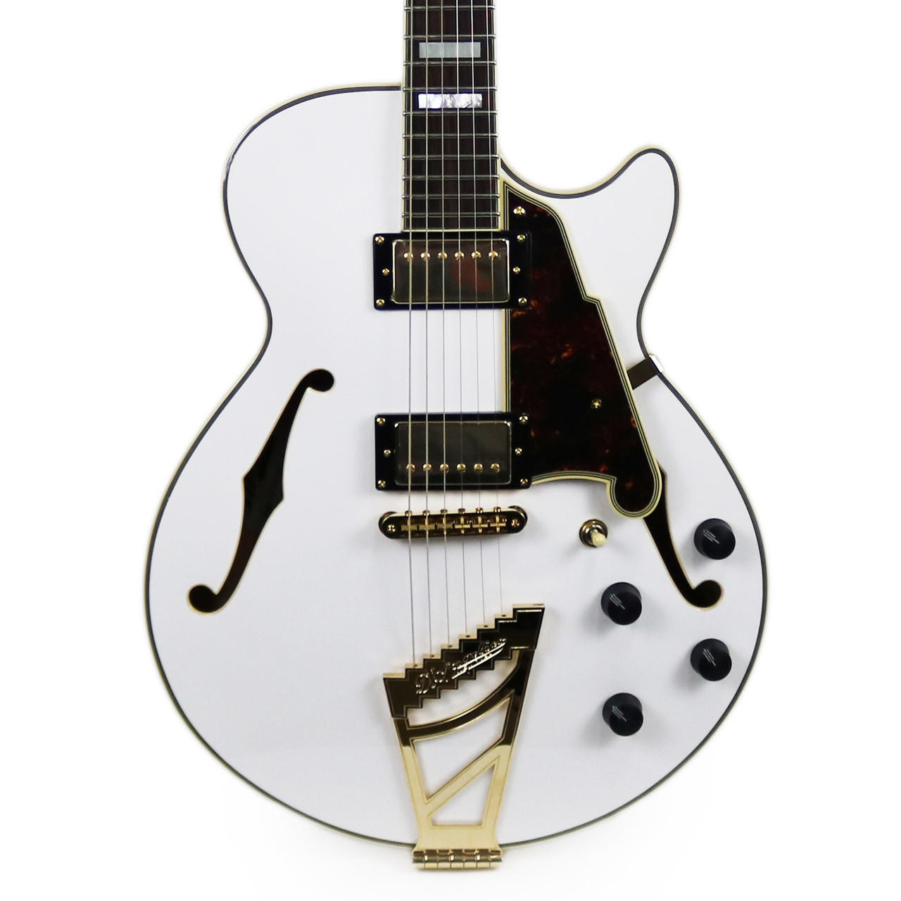 D'Angelico Excel SS Semi-Hollow Body Electric Guitar in White