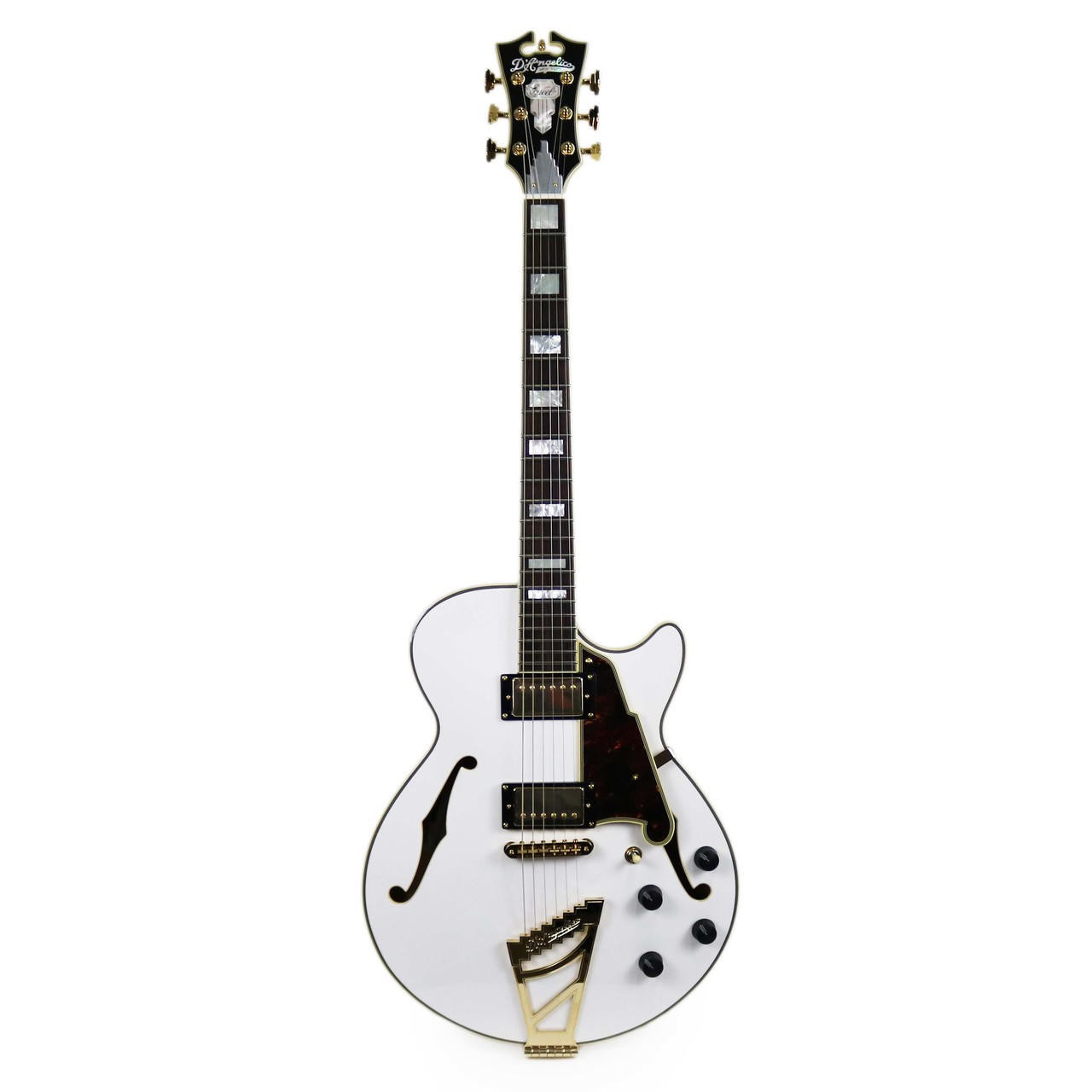 D'Angelico Excel SS Semi-Hollow Body Electric Guitar in White