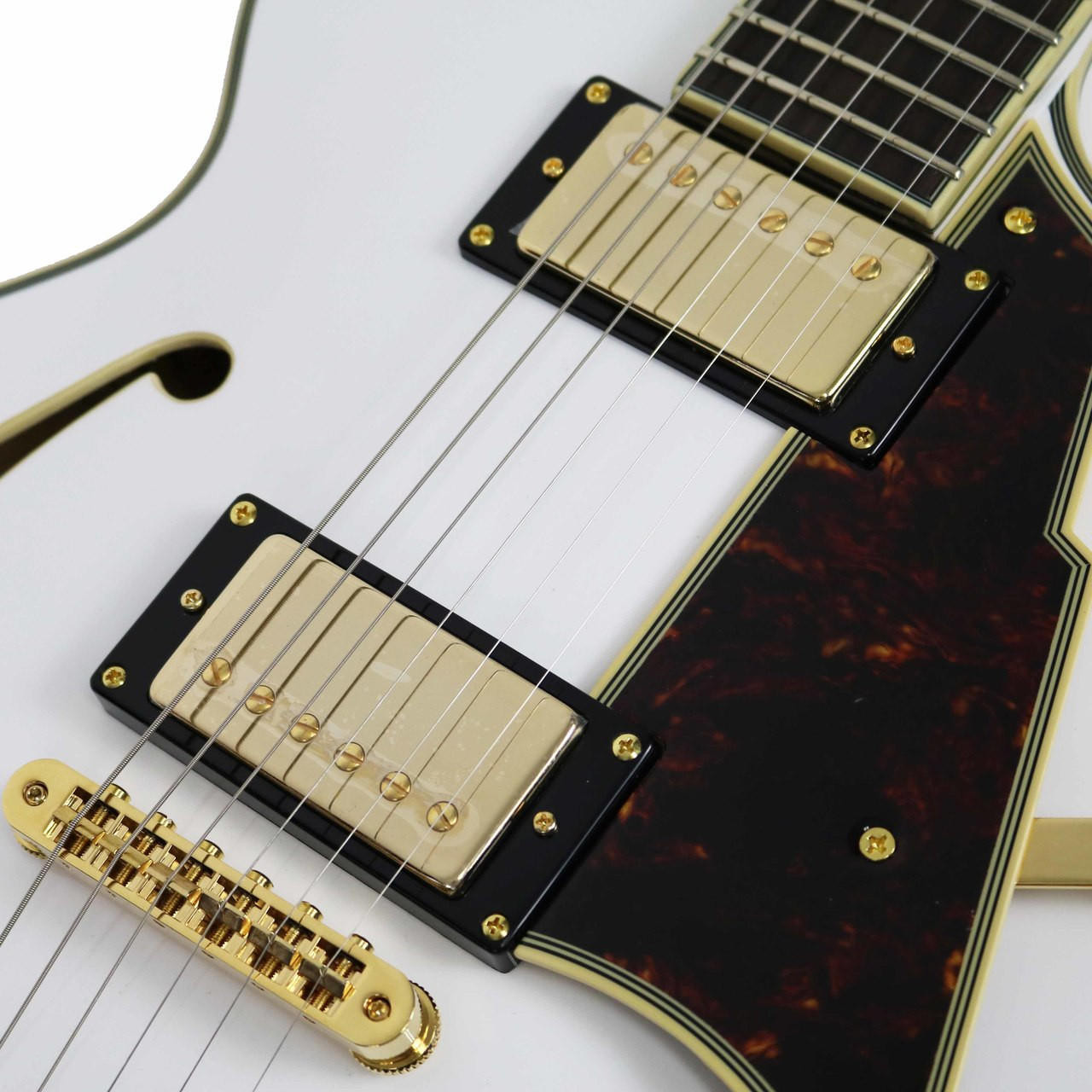 D'Angelico Excel SS Semi-Hollow Body Electric Guitar in White