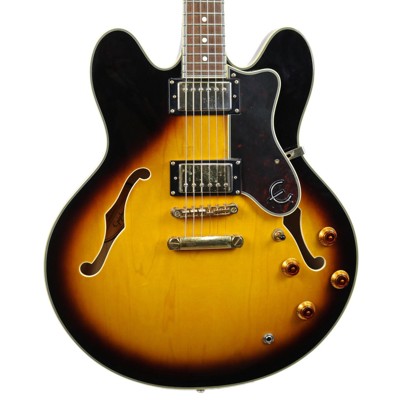 epiphone sheraton tobacco sunburst 2011 Epiphone Sheraton II Semi-Hollow Electric Guitar Vintage Sunburst  Finish