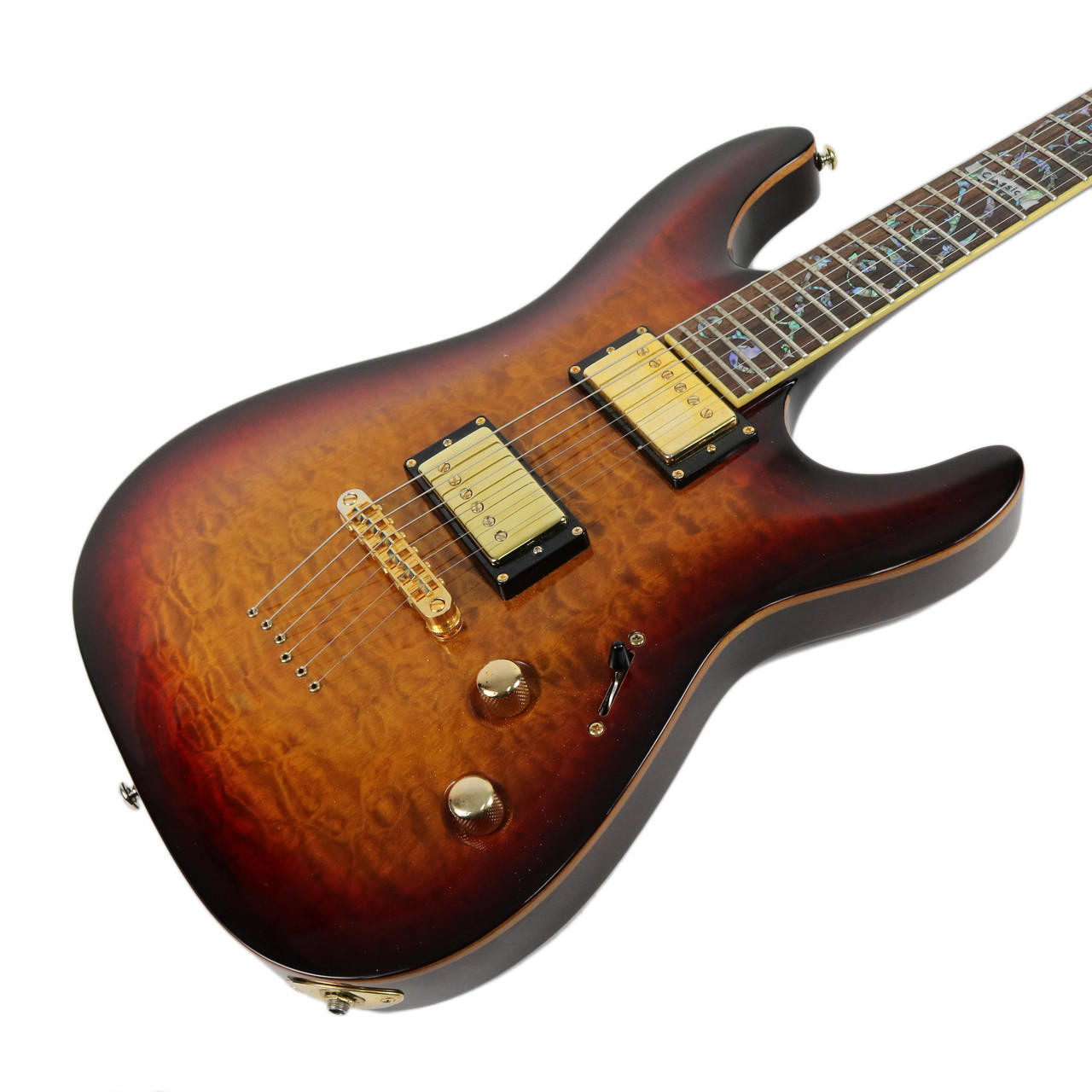 2006 Schecter C-1 Classic Antique Sunburst with Vine of Life Inlay