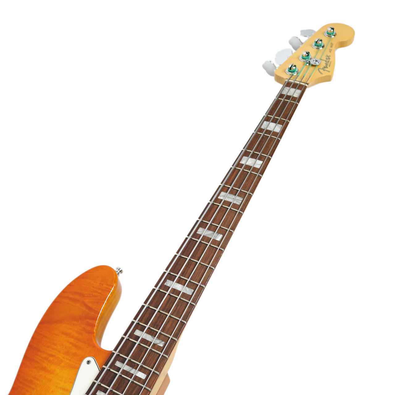 2012 Fender American Select Jazz Bass Amber Flame Finish | Cream
