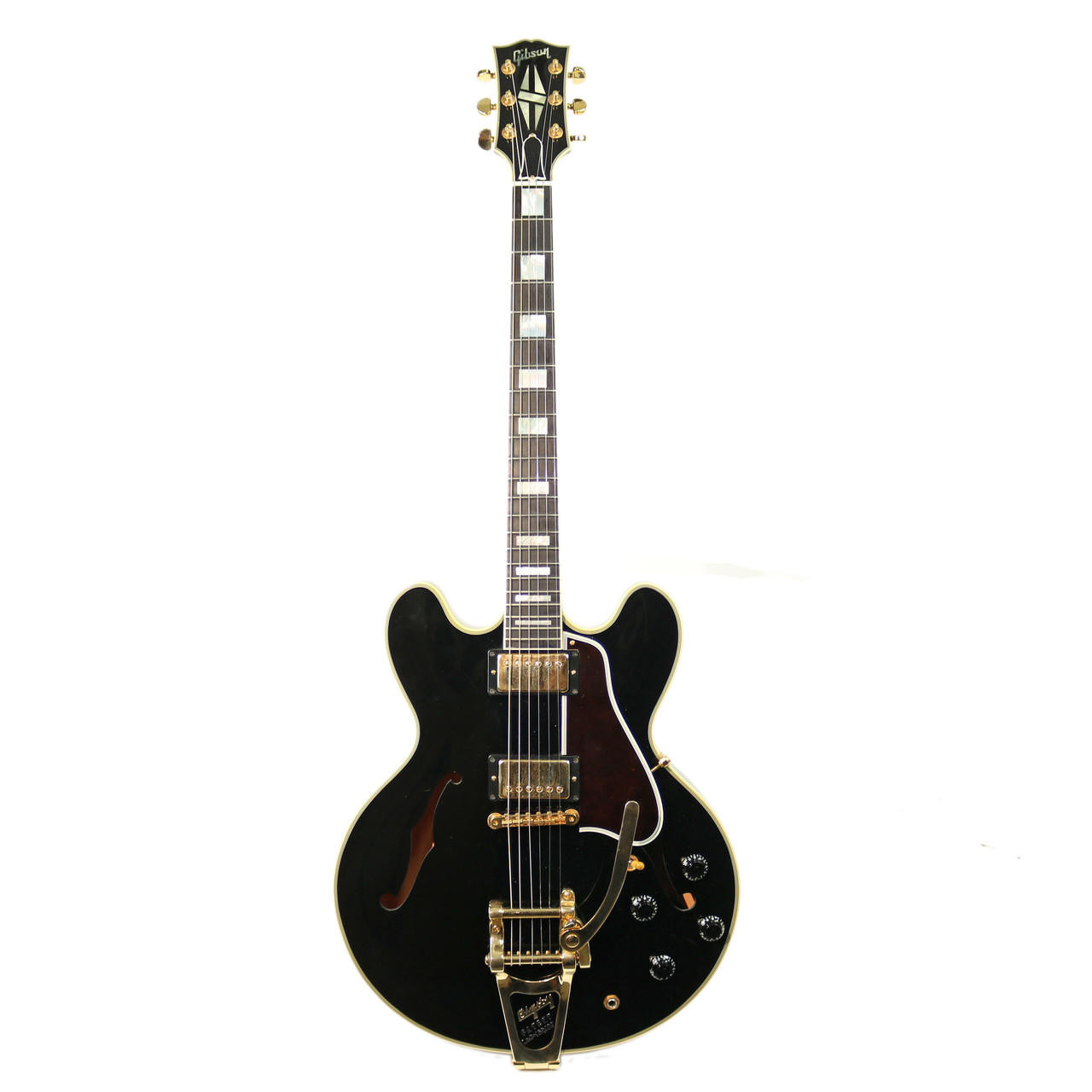 ギター Gibson Custom Shop ES-355 Bigsby 2008 Gibson Custom Shop ES-355 Ebony w/ Factory Bigsby | Cream