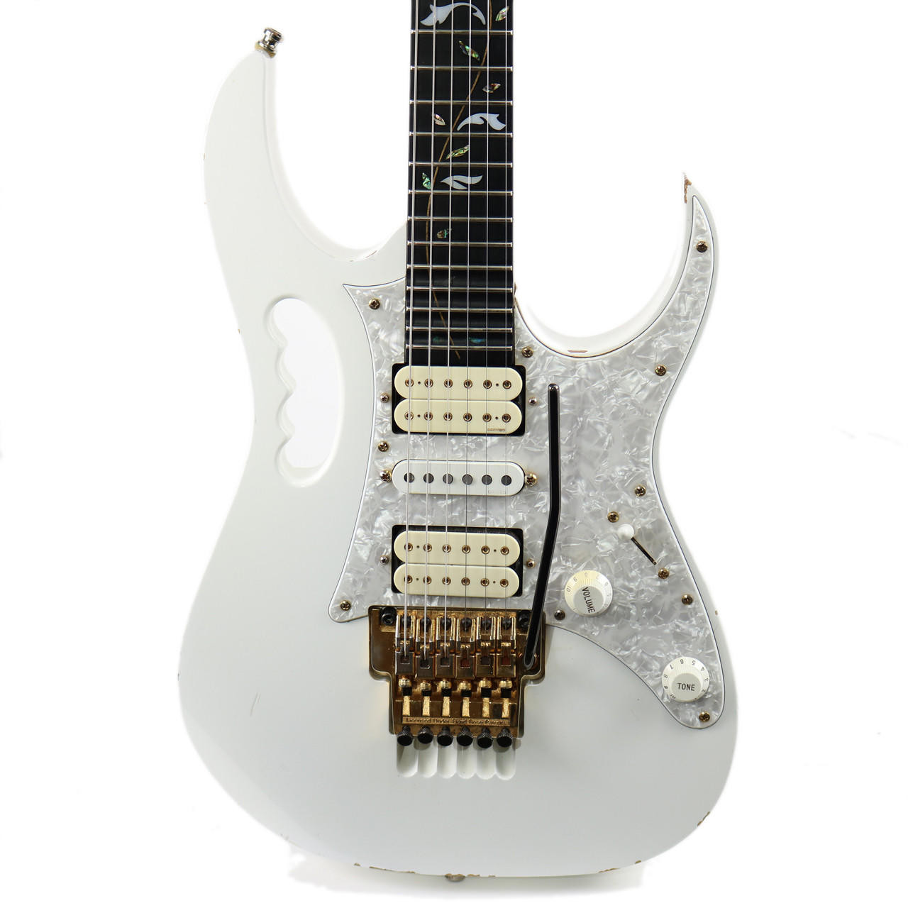 2000 Ibanez Steve Vai JEM7V White Finish | Cream City Music