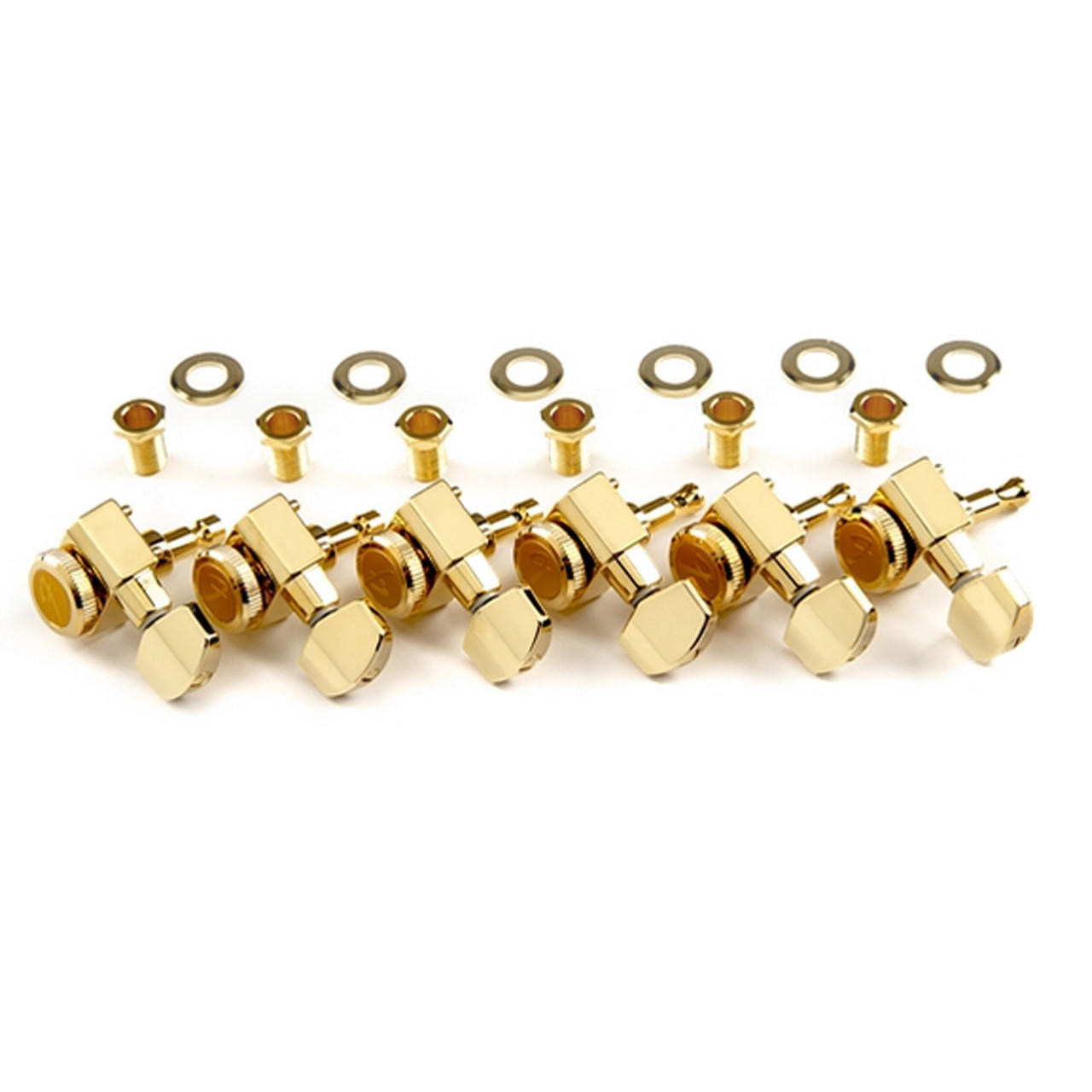 Fender Set of 6 Locking Tuners in Gold for Stratocaster