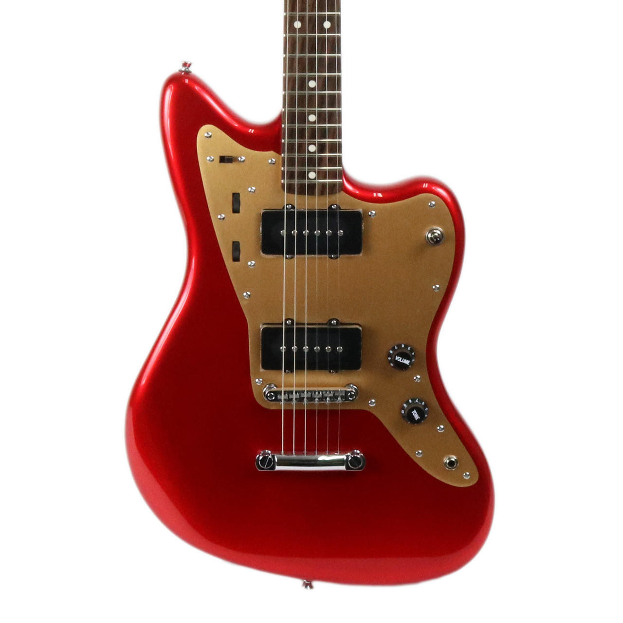 Squier deluxe Jazzmaster ジャズマスター エレキギター Squier Deluxe Jazzmaster ST Hard Tail Rosewood - Candy Apple Red