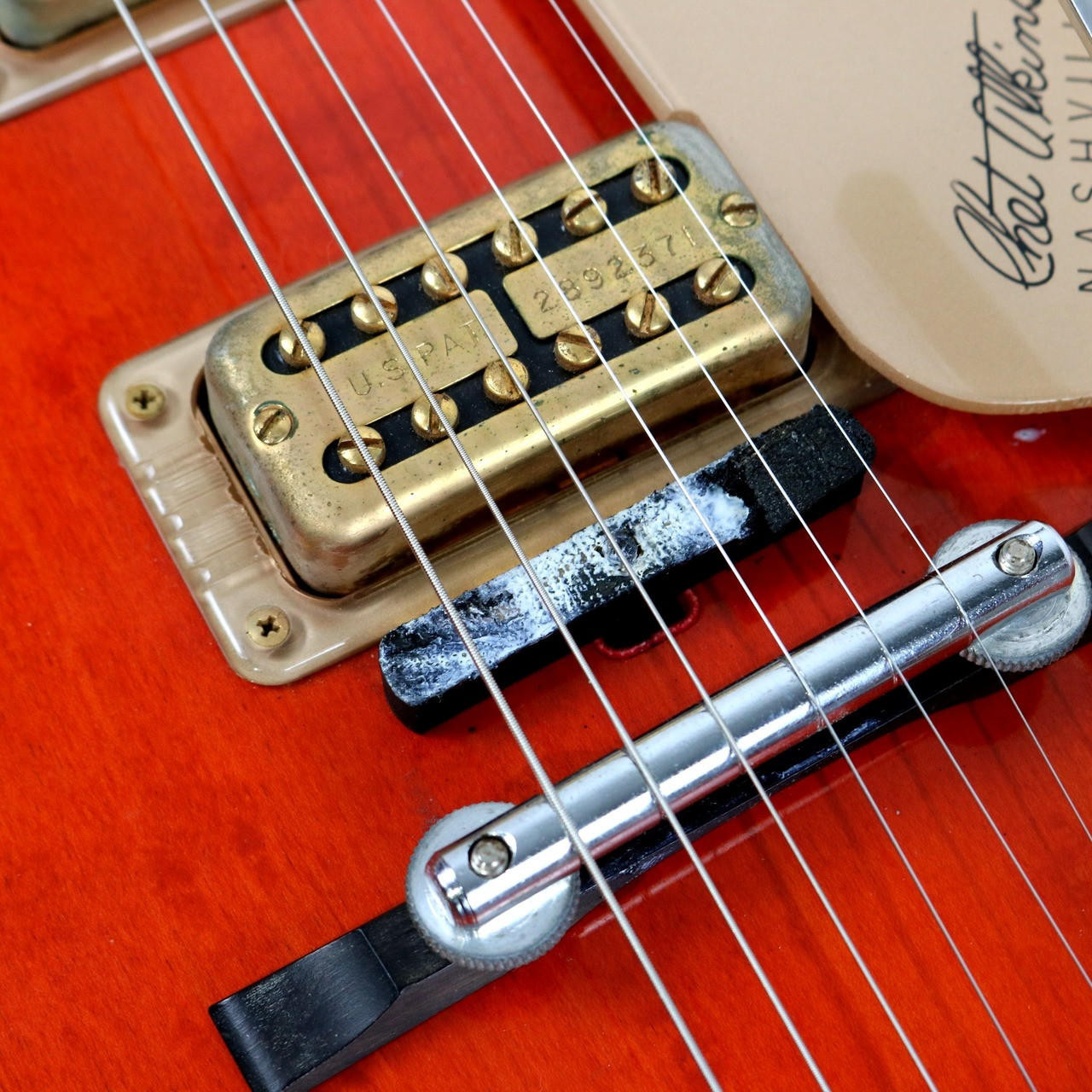 Gretsch 6120 ブリッジ Vintage 1967 Gretsch 6120 Chet Atkins Nashville Orange | Cream
