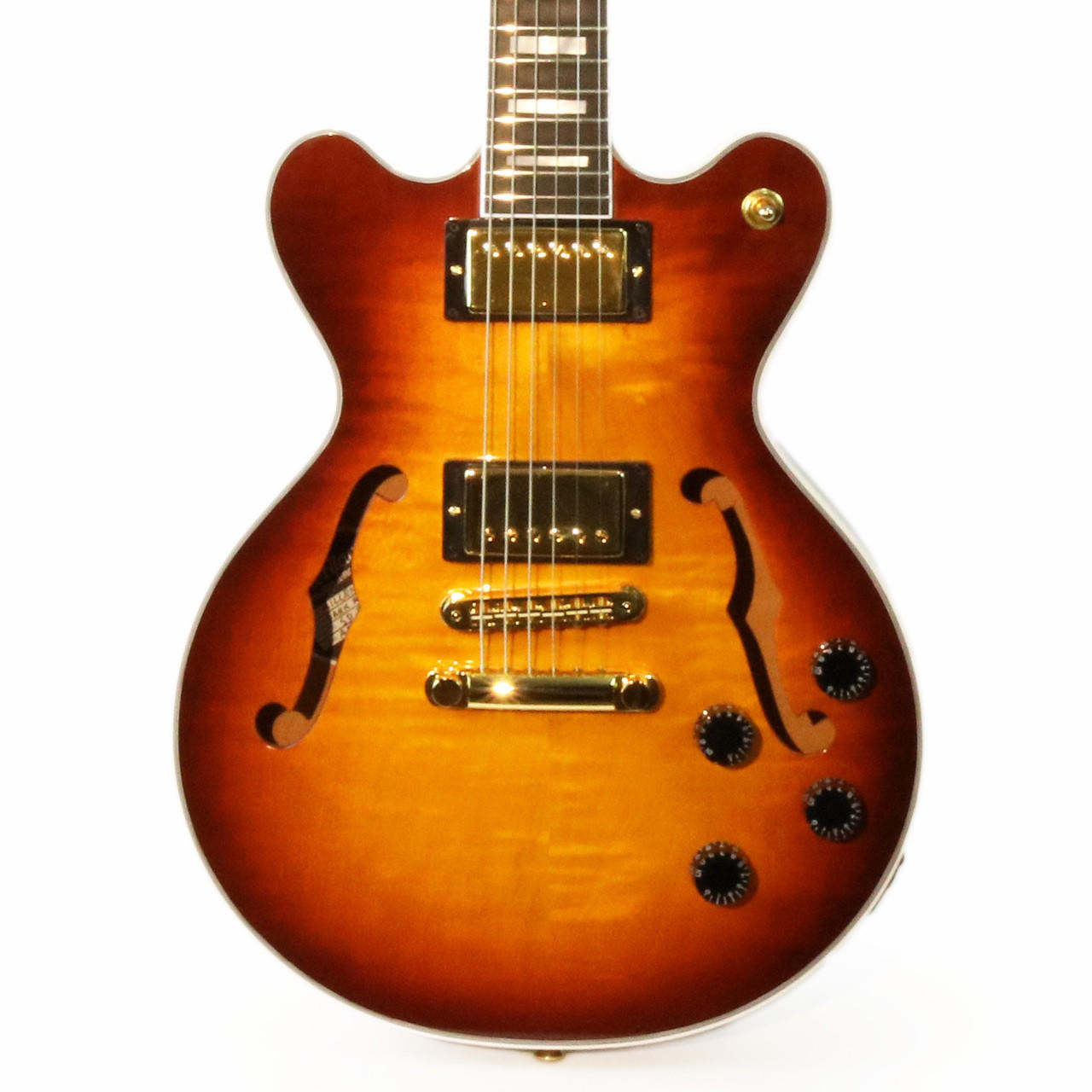 Heritage Millennium DC Semi Hollow Body in Almond Sunburst | Cream