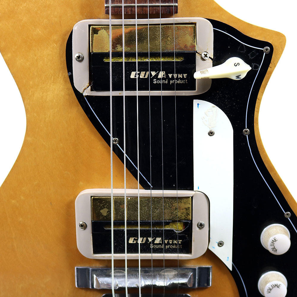 Vintage 1960's Guyatone LG-60H Electric Guitar Natural Finish