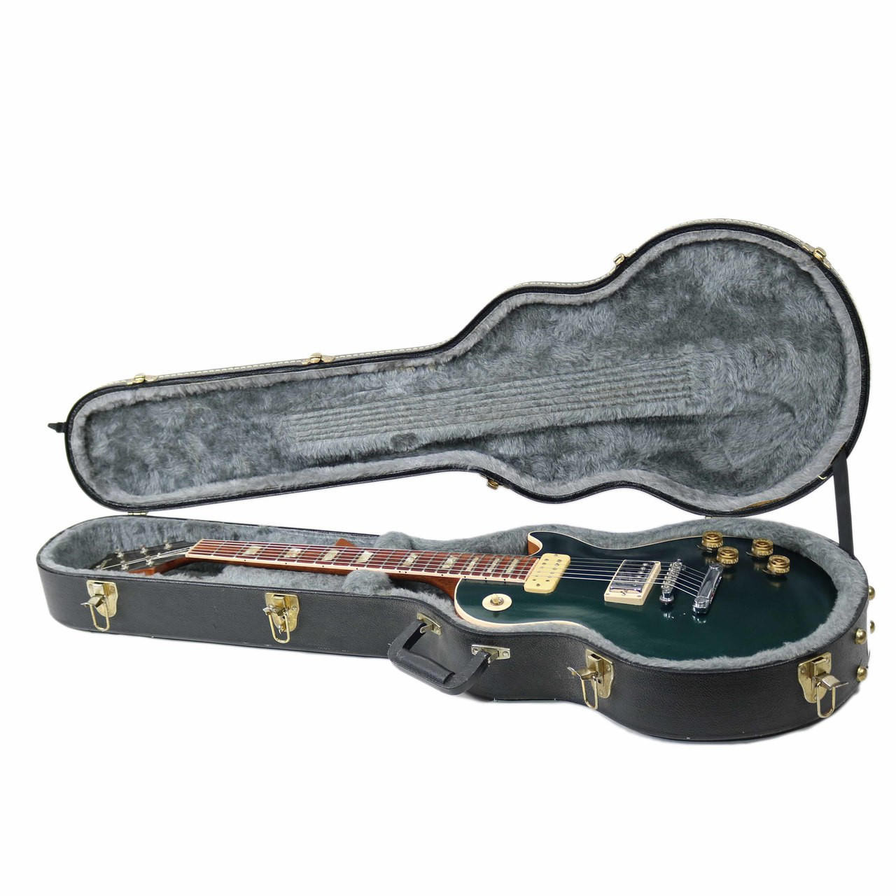 Vintage 1974 Gibson Les Paul Deluxe Refinished Dark Green | Cream