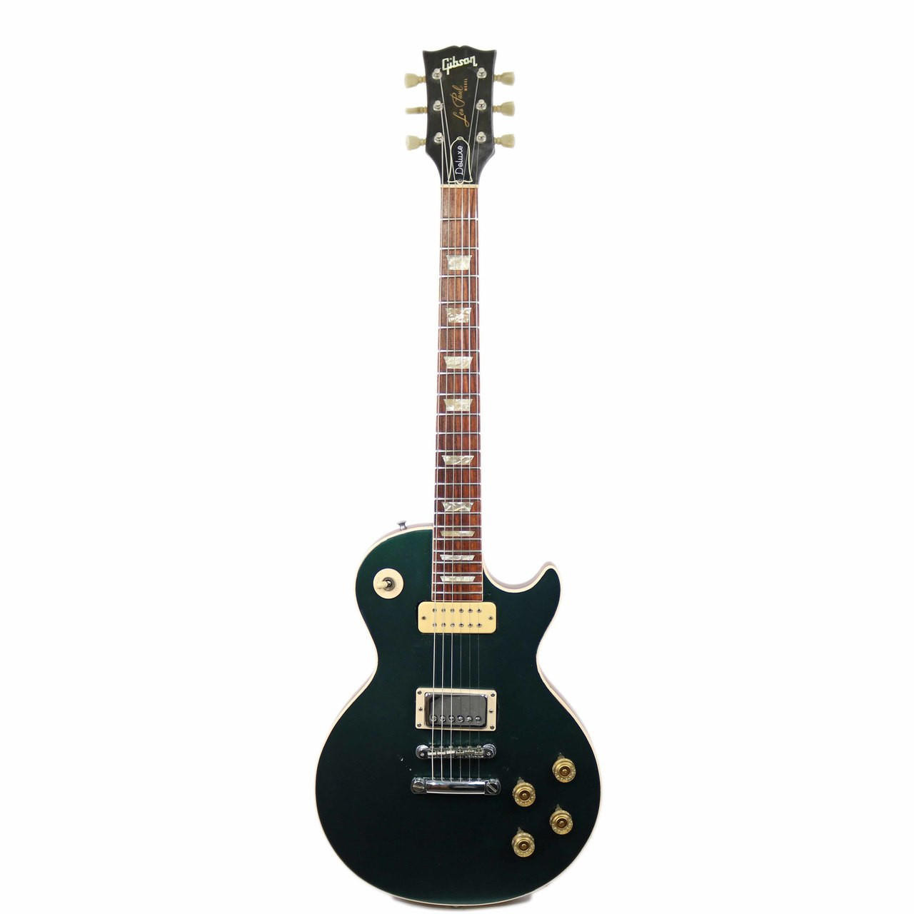 Vintage 1974 Gibson Les Paul Deluxe Refinished Dark Green | Cream