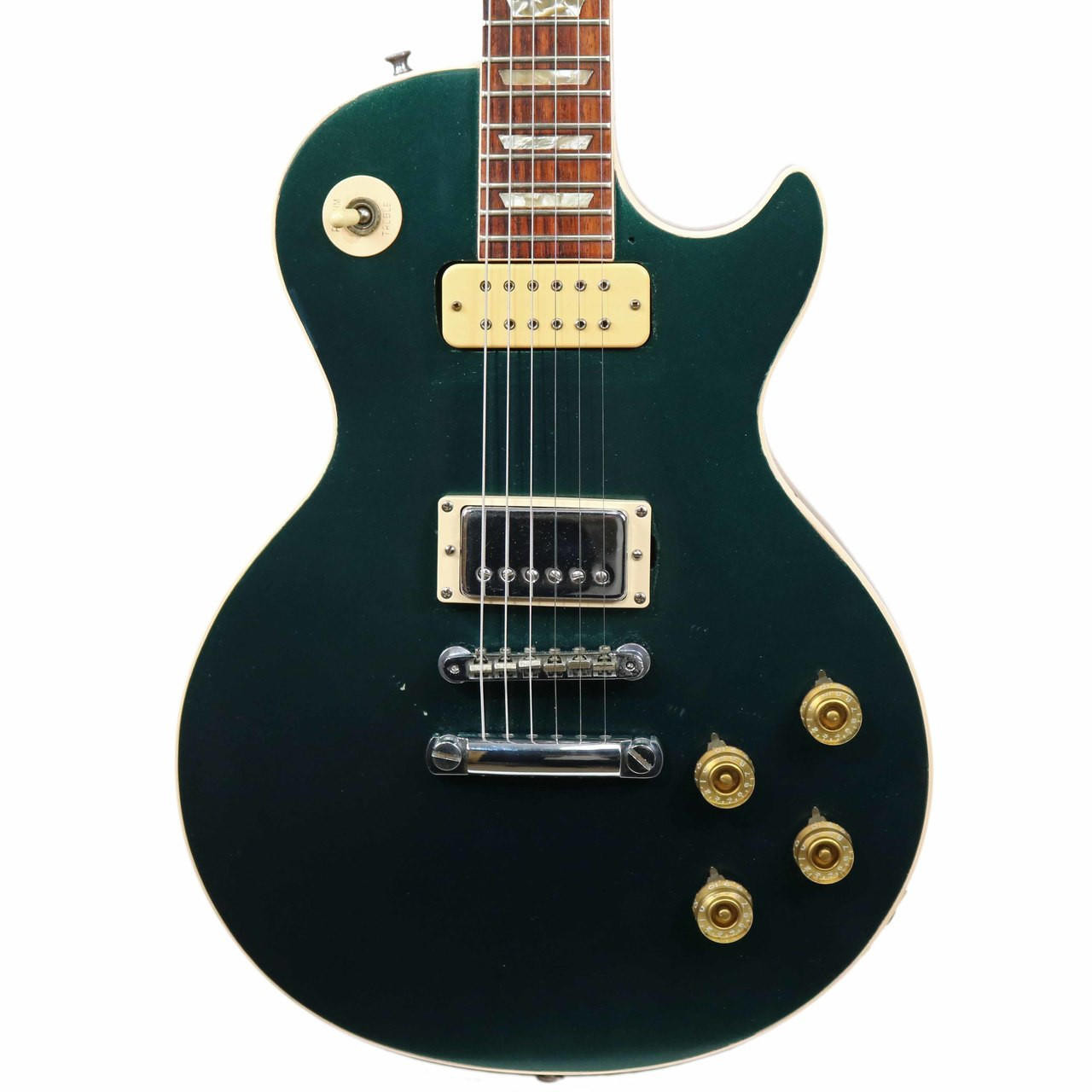 Vintage 1974 Gibson Les Paul Deluxe Refinished Dark Green | Cream