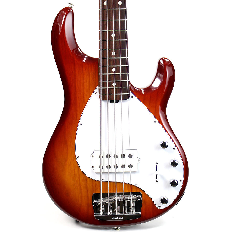 Music Man Stingray 5 String Electric Bass Honeyburst Single Pickup