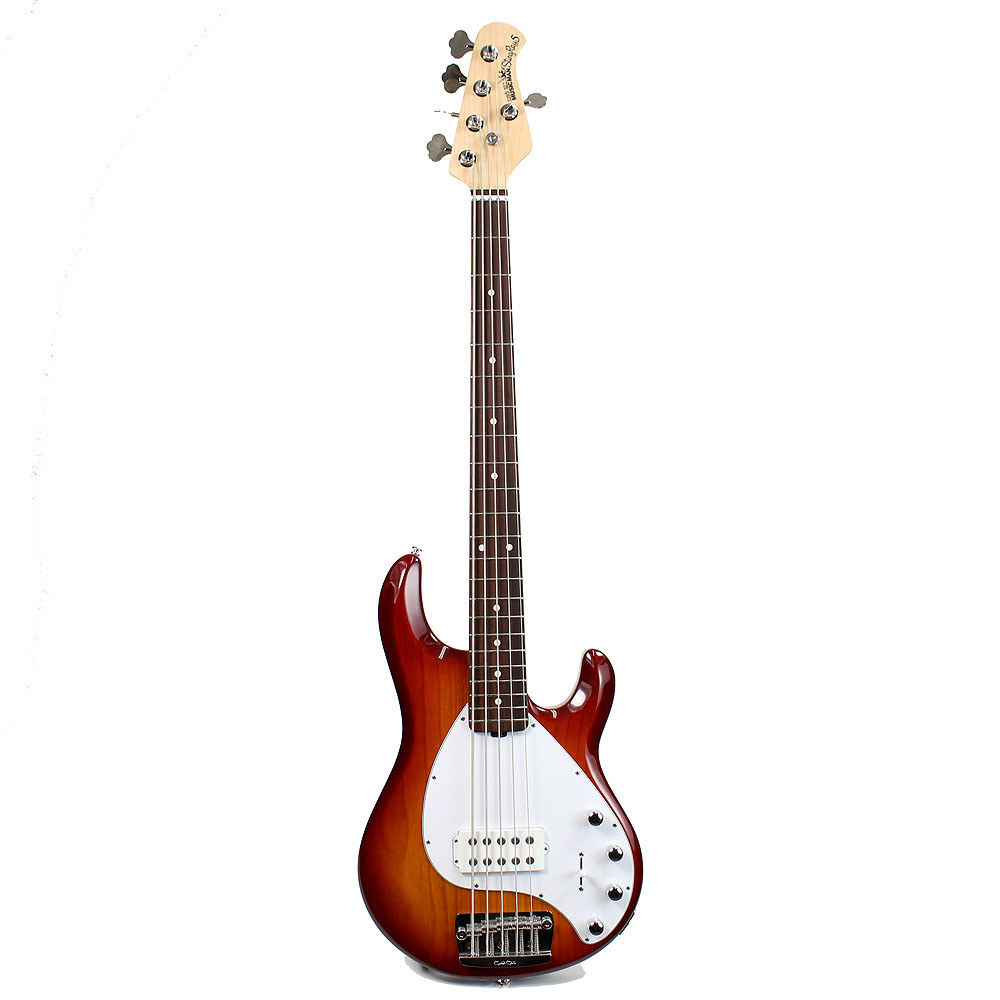 Music Man Stingray 5 String Electric Bass Honeyburst Single Pickup