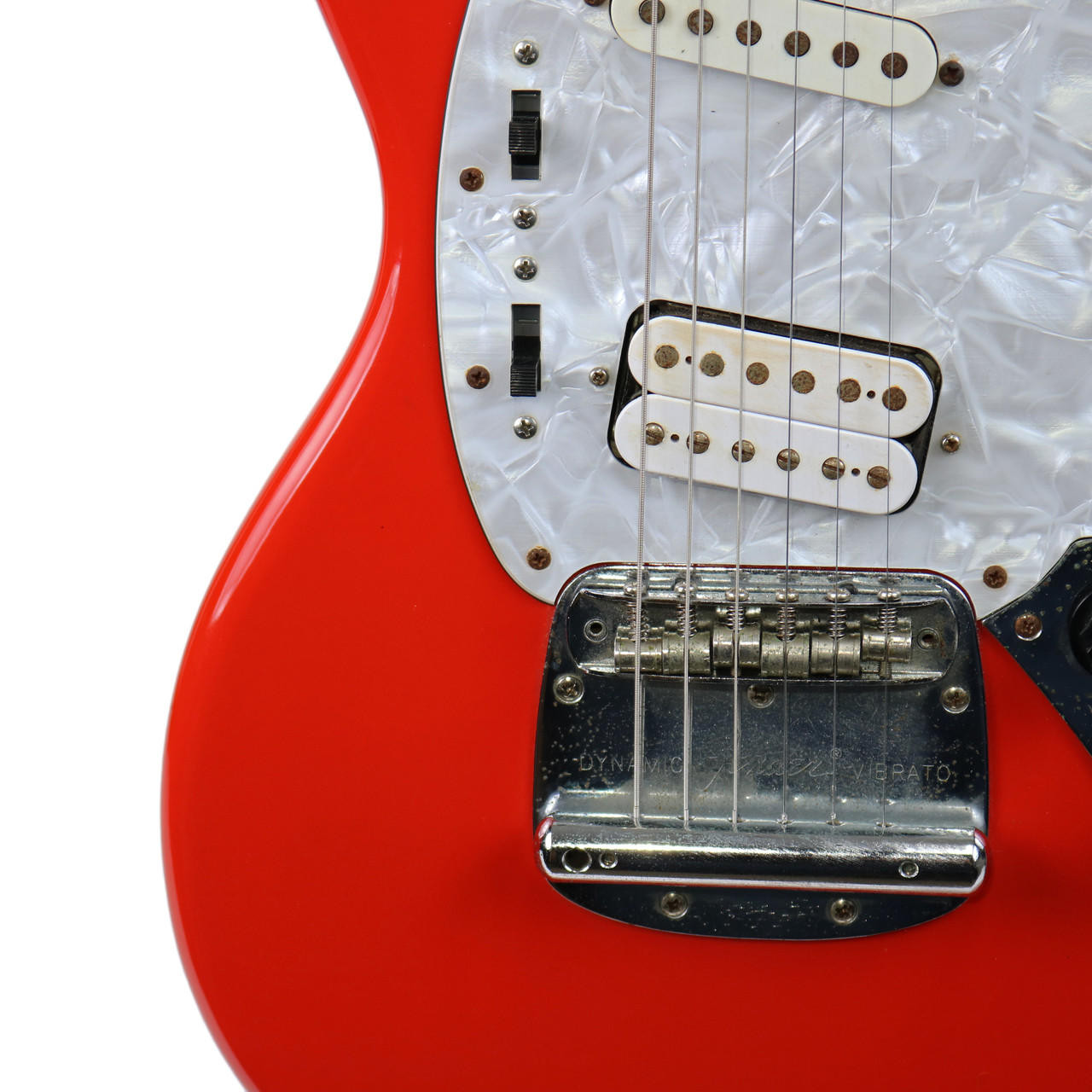 1996 Fender Kurt Cobain Jag-Stang Fiesta Red Made in Japan | Cream