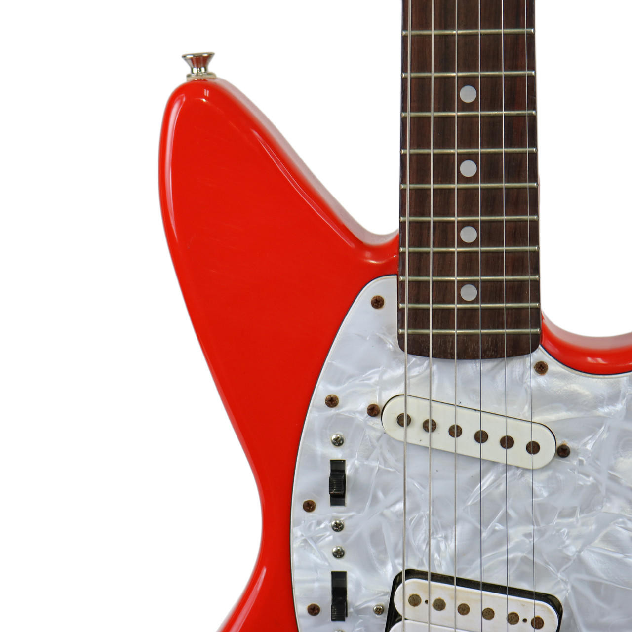 1996 Fender Kurt Cobain Jag-Stang Fiesta Red Made in Japan | Cream