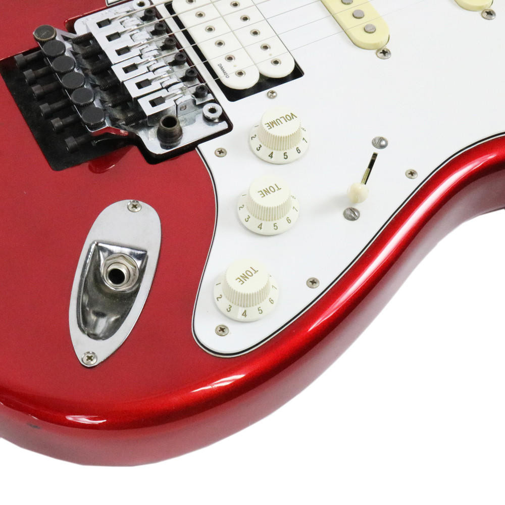 Vintage 1992 Fender Floyd Rose HSS Stratocaster Candy Apple Red