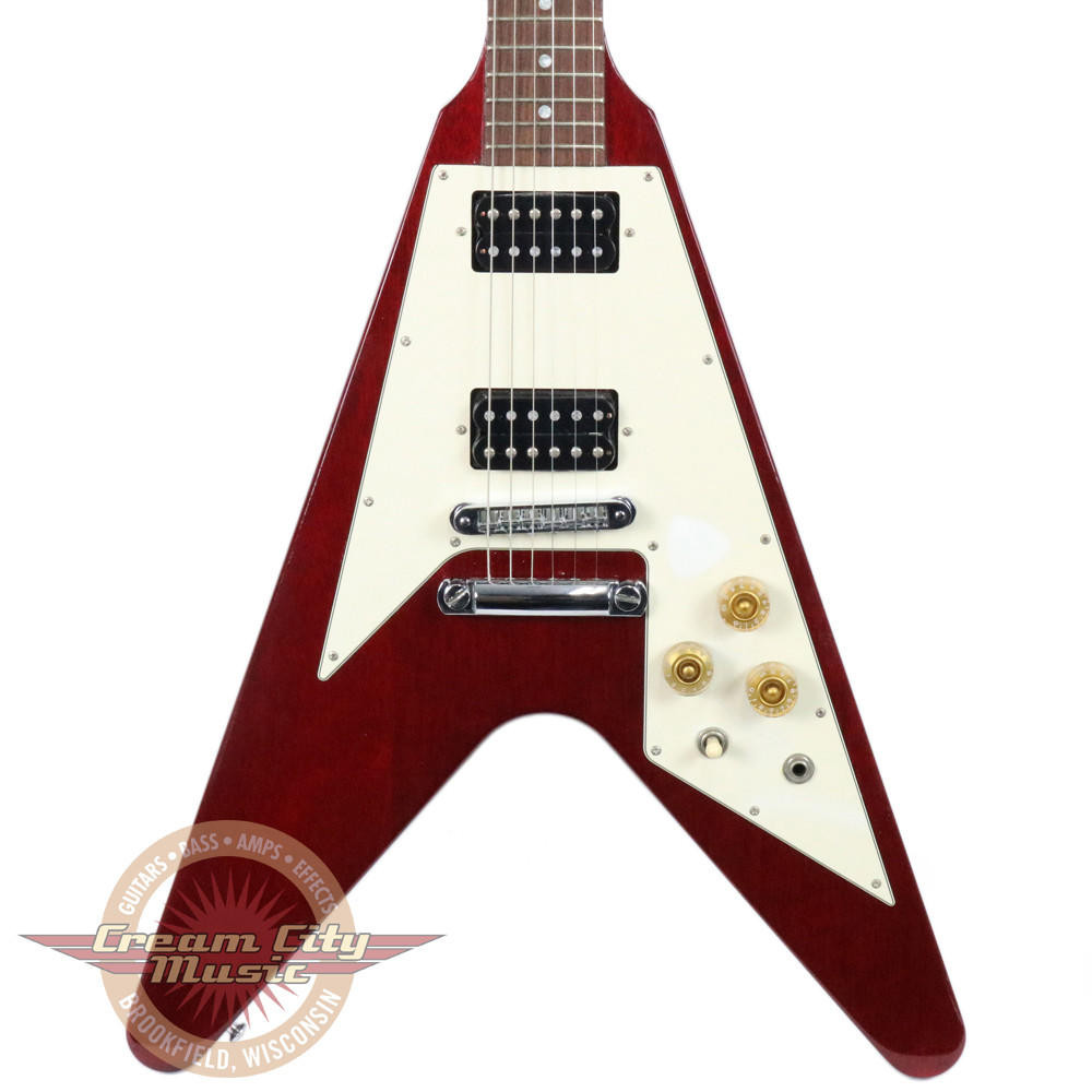 2001 Gibson '67 Reissue Flying V Cherry Finish | Cream City Music