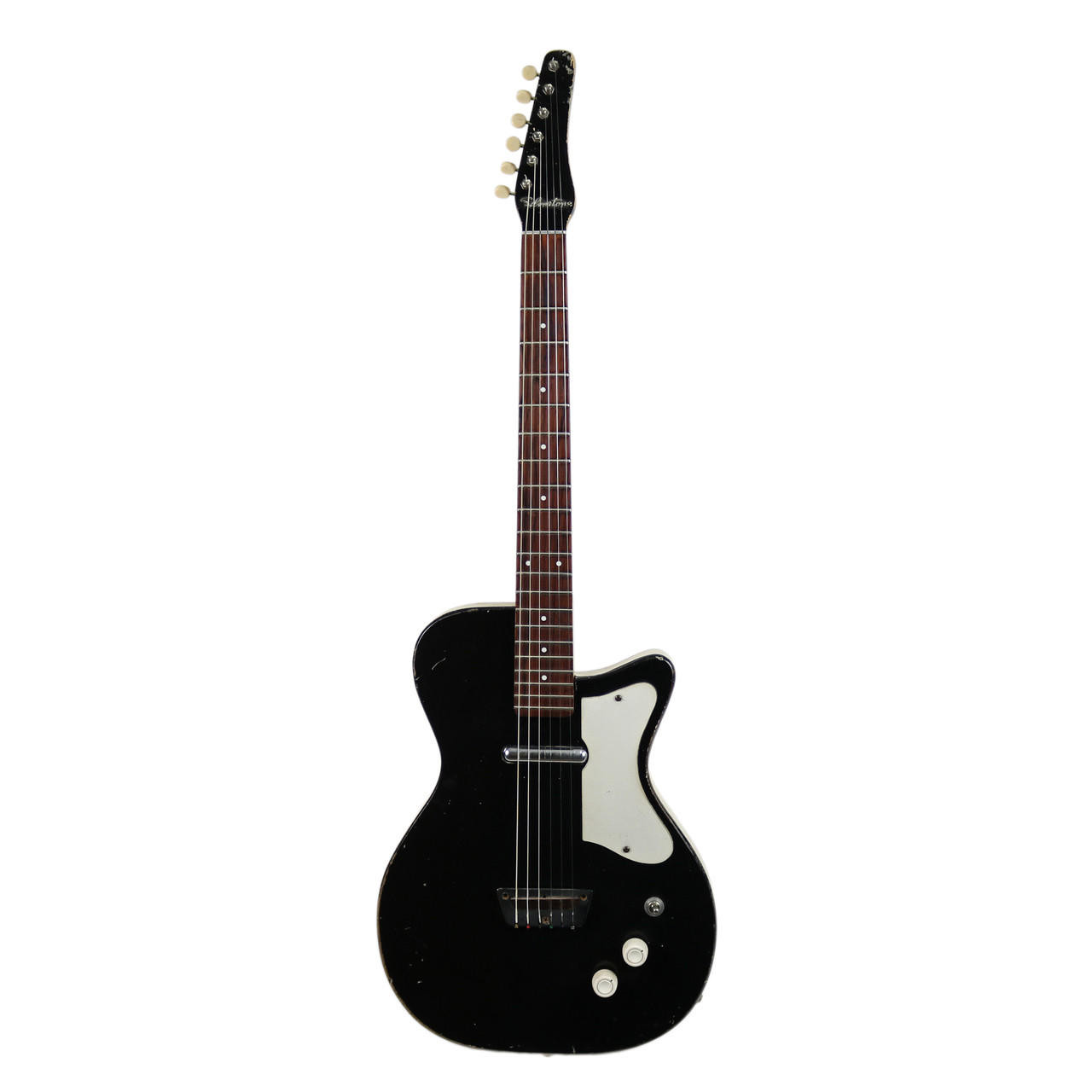 Vintage 1960 Silvertone Model 1417 Electric Guitar Black Finish
