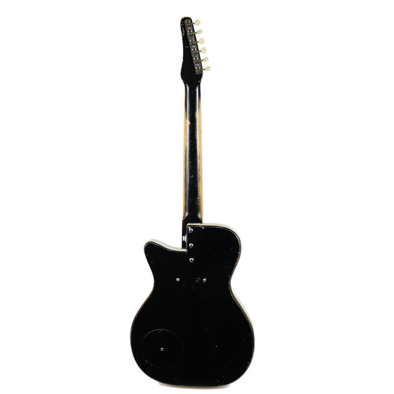 Vintage 1960 Silvertone Model 1417 Electric Guitar Black Finish