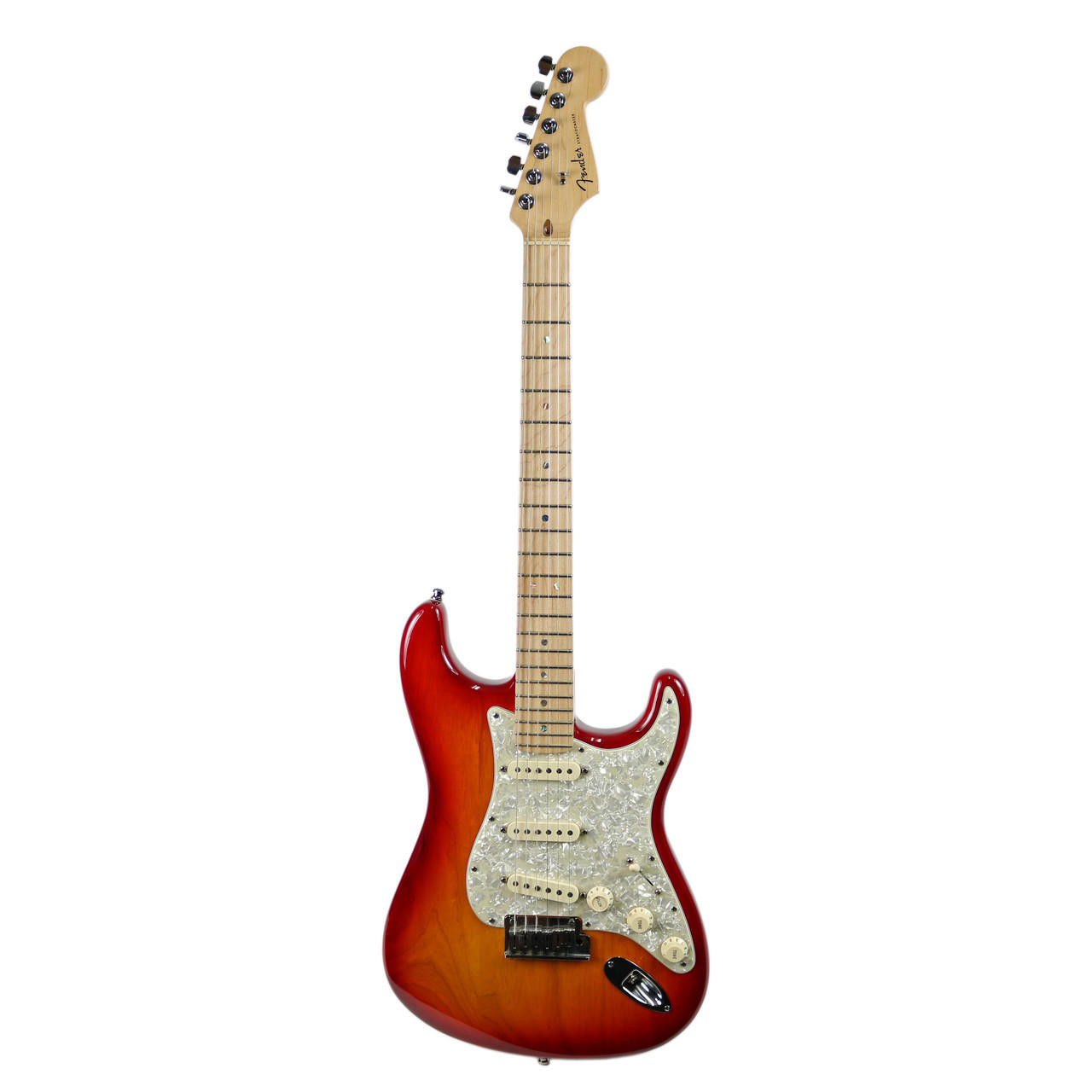 2009 Fender American Deluxe Stratocaster Cherry Sunburst | Cream