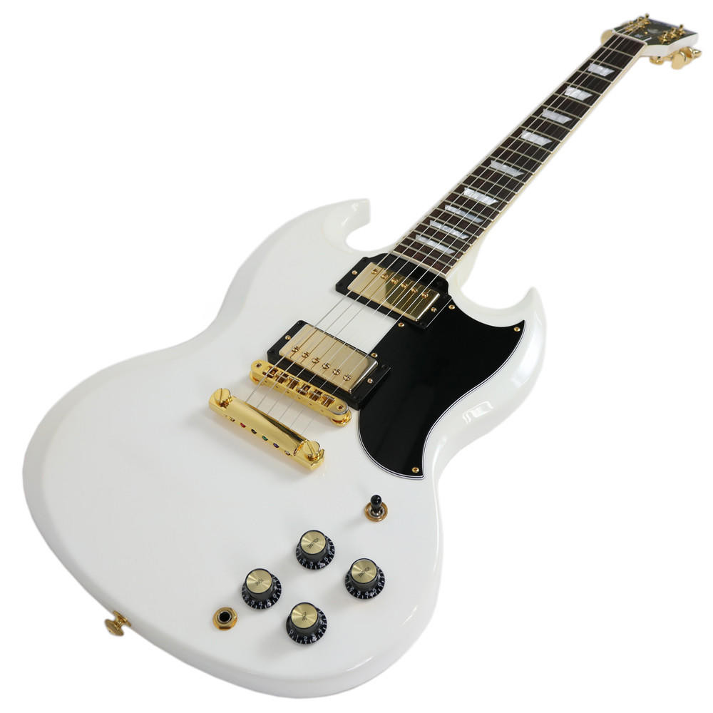 2017 Gibson SG Standard Gold Series Electric Guitar Alpine White