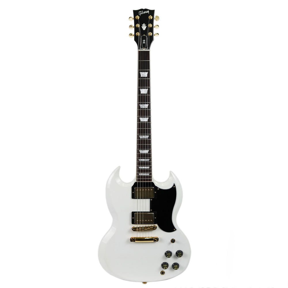 2017 Gibson SG Standard Gold Series Electric Guitar Alpine White