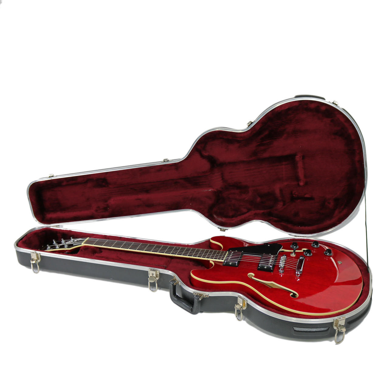 2002 Silvertone by Samick SSAN450 Thinline Cherry | Cream City Music