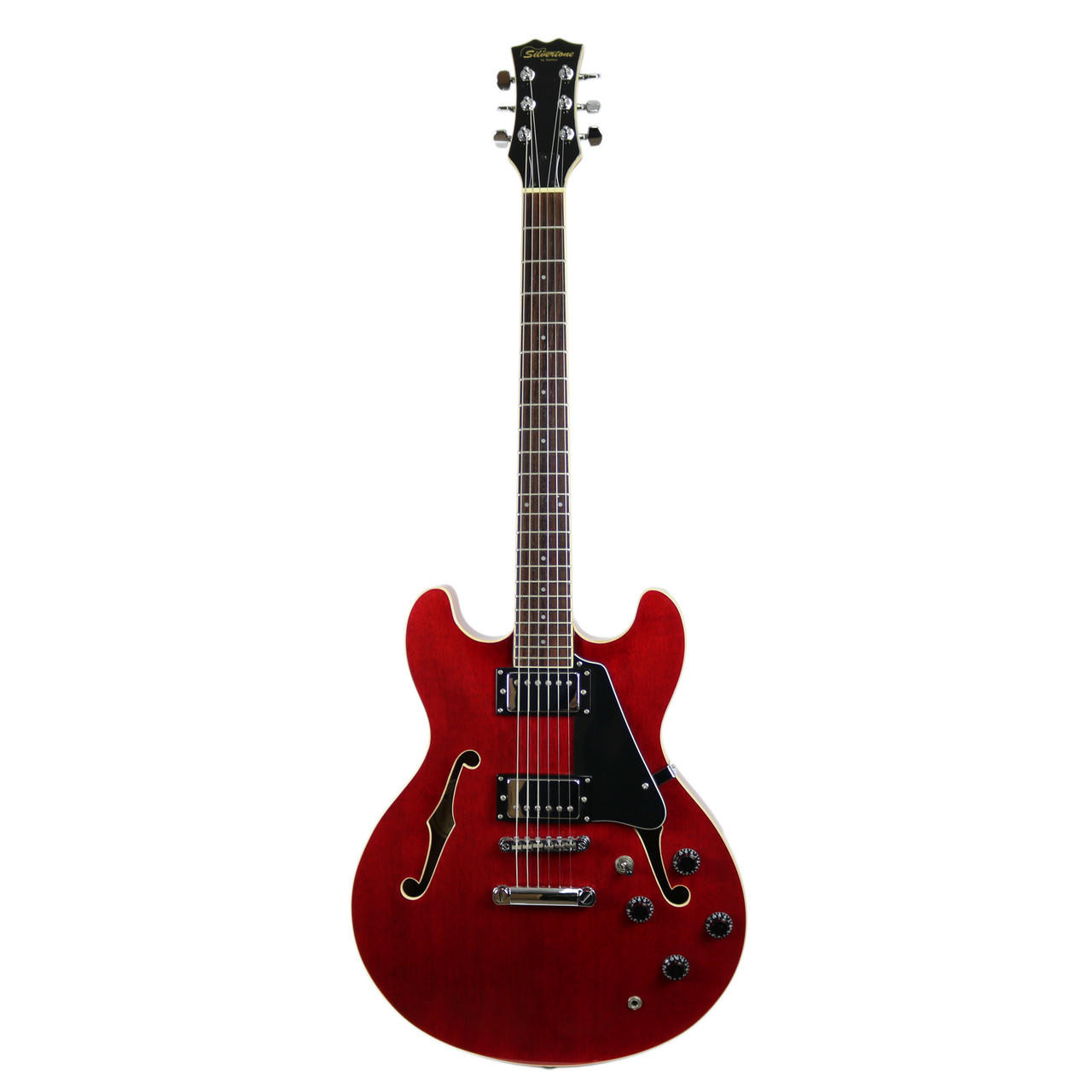 2002 Silvertone by Samick SSAN450 Thinline Cherry | Cream City Music
