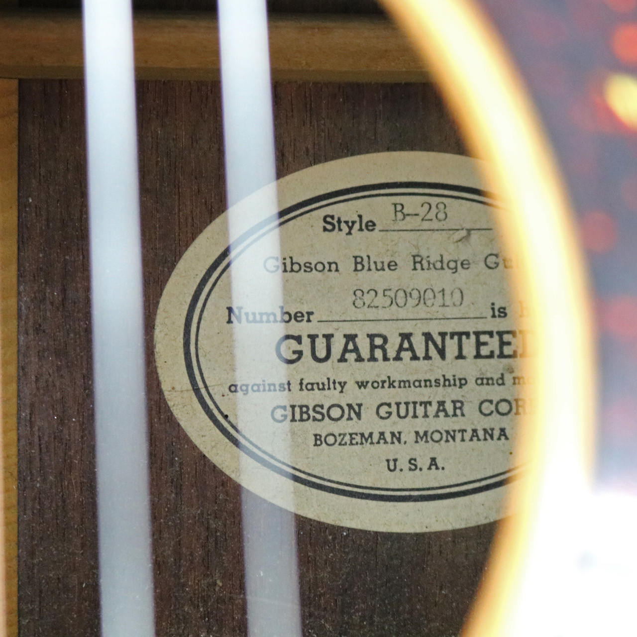 Vintage 1989 Gibson Montana B-28 Blue Ridge Dreadnought Acoustic
