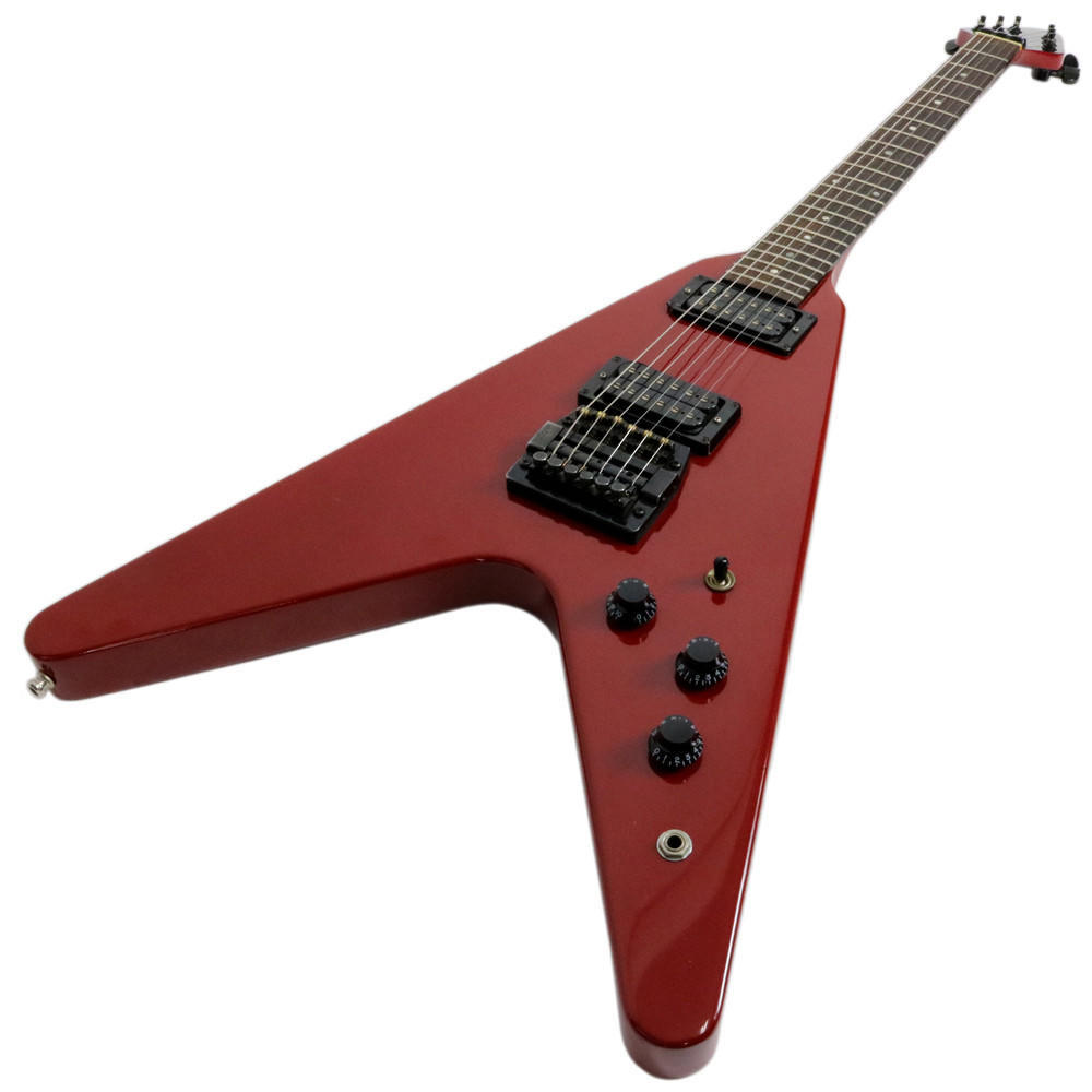Vintage 1985 Gibson Flying V Kahler Electric Guitar Red Finish