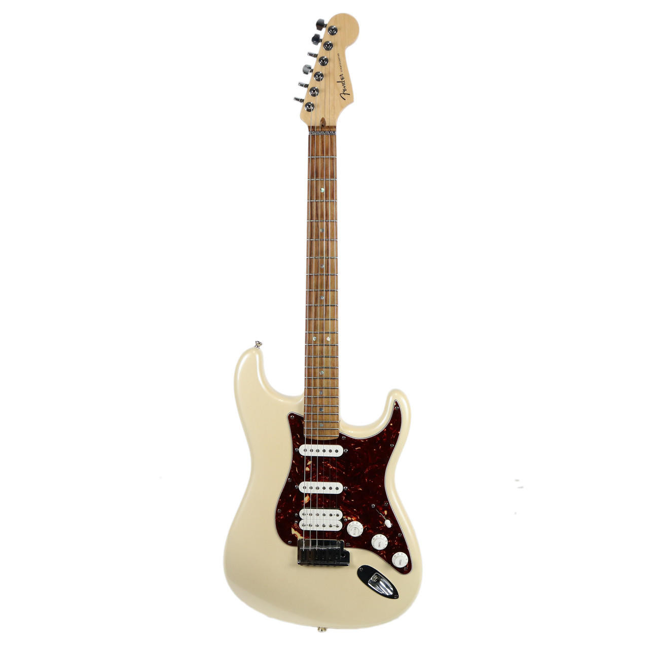2008 Fender American Deluxe HSS Stratocaster White Pearl Metallic