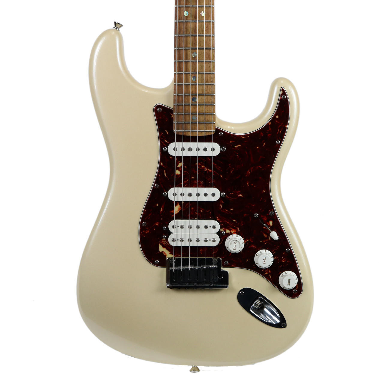 2008 Fender American Deluxe HSS Stratocaster White Pearl Metallic