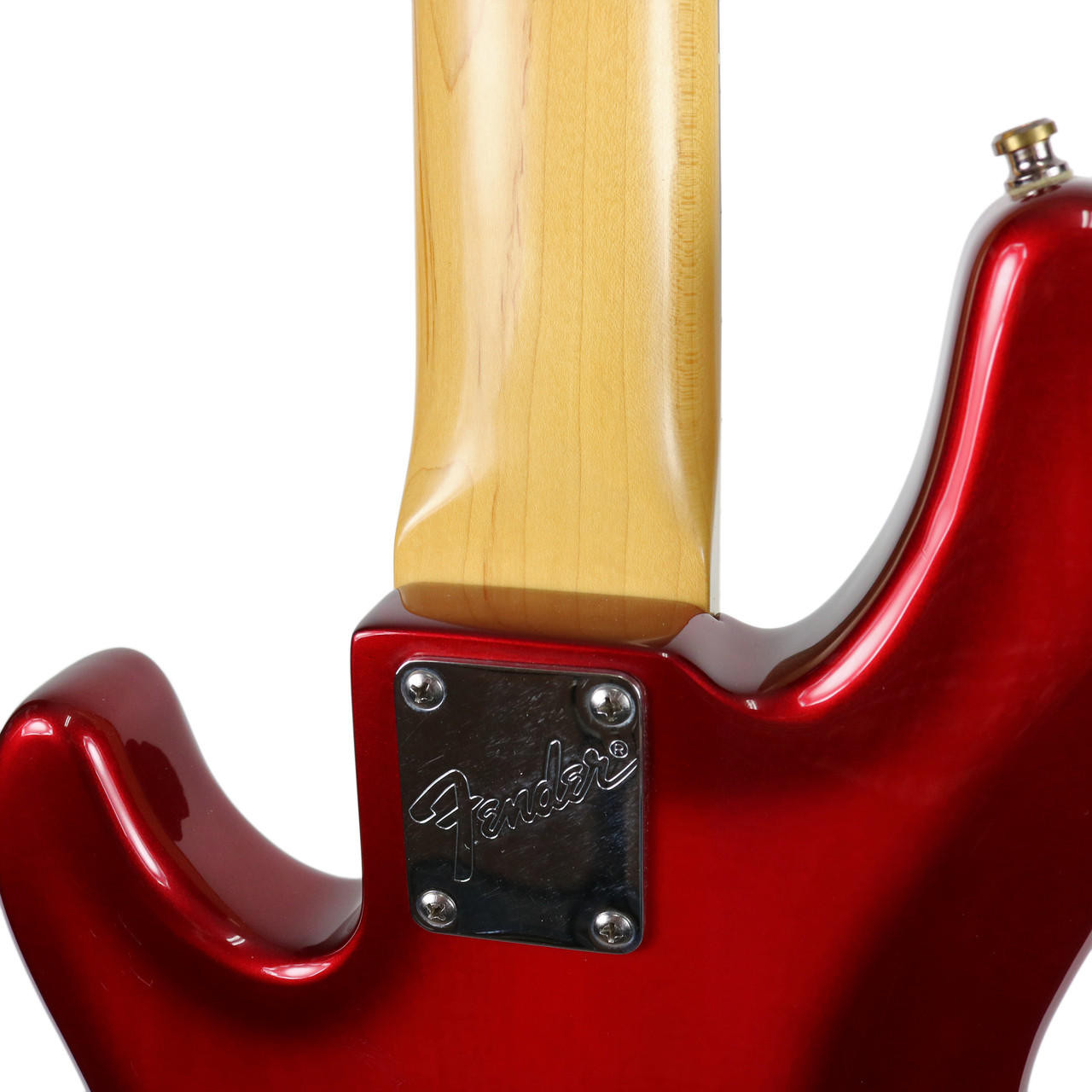1996 Fender American Deluxe Jazz Bass V Candy Apple Red | Cream